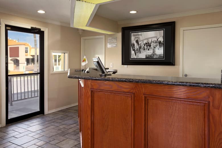 Super 8 - McAllen/Downtown hotel lobby in McAllen, Texas