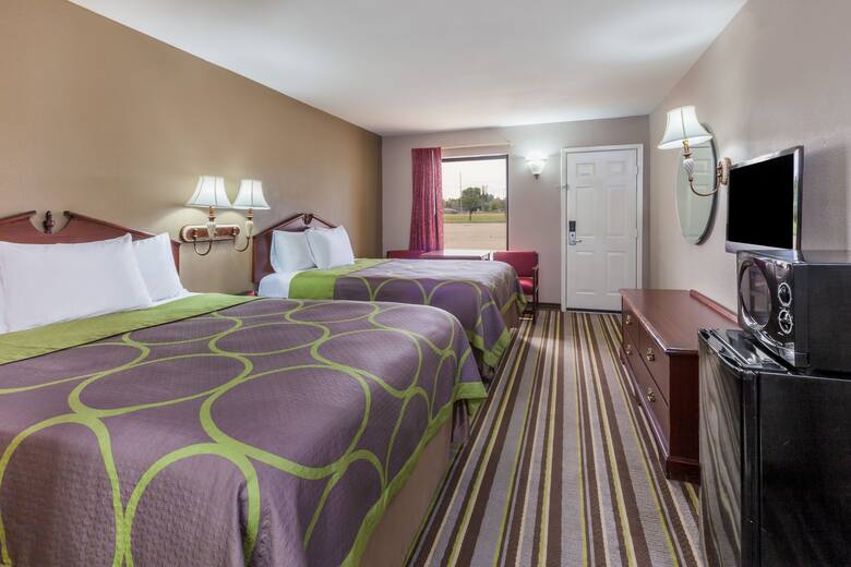 Guest room at the Super 8 Mt. Pleasant TX in Mount Pleasant, Texas