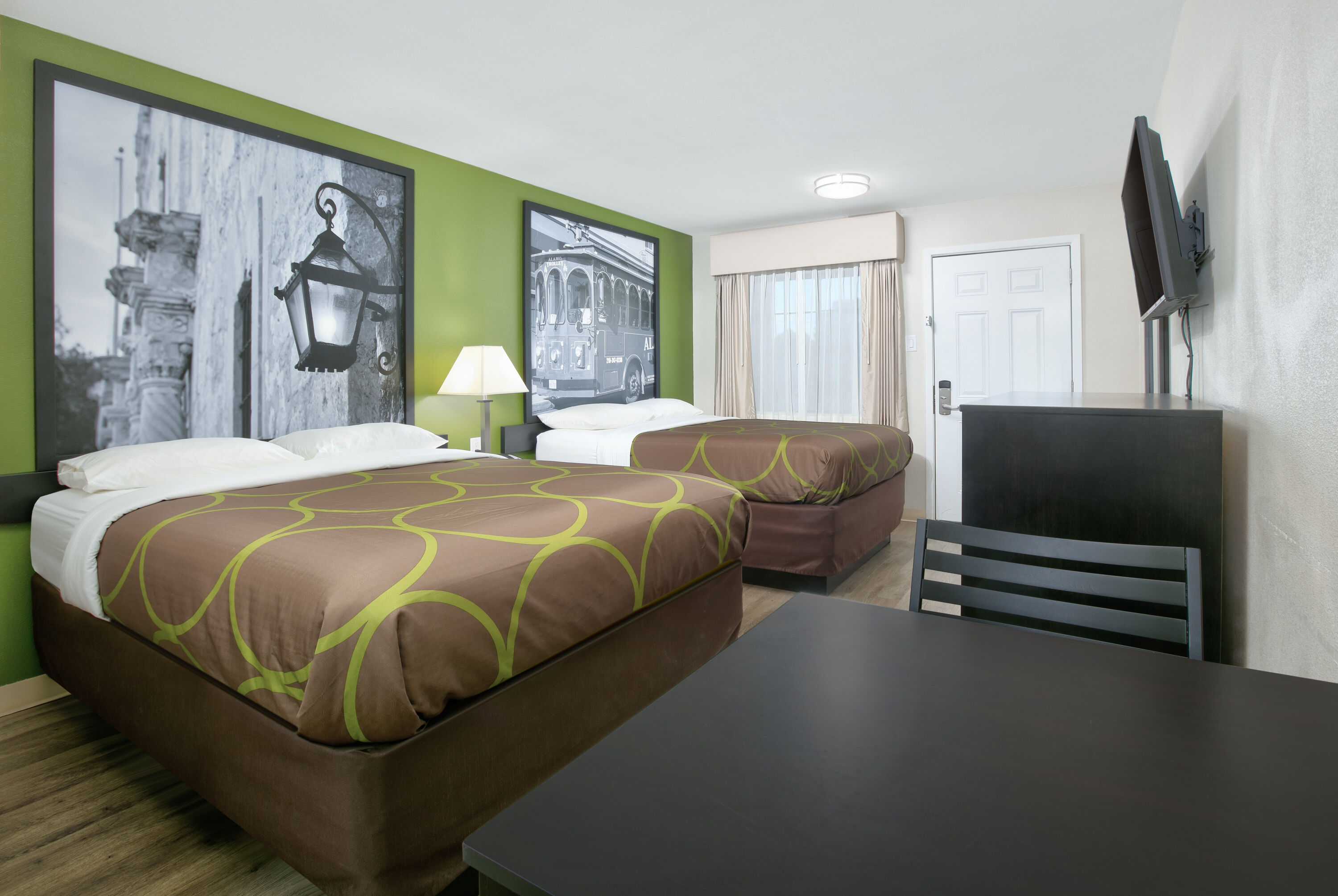 Guest room at the Super 8 by Wyndham Palestine TX in Palestine, Texas