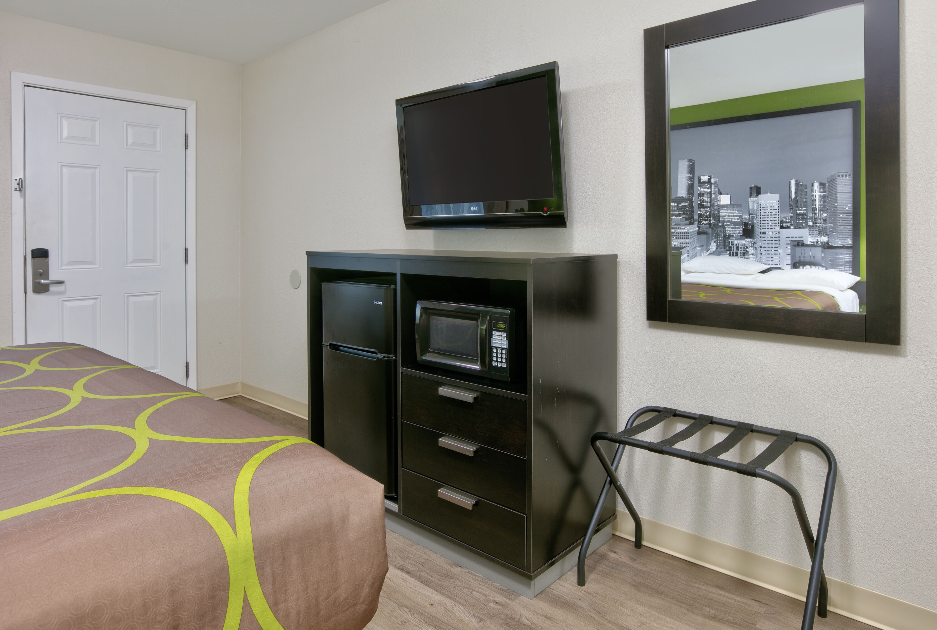 Guest room at the Super 8 by Wyndham Palestine TX in Palestine, Texas