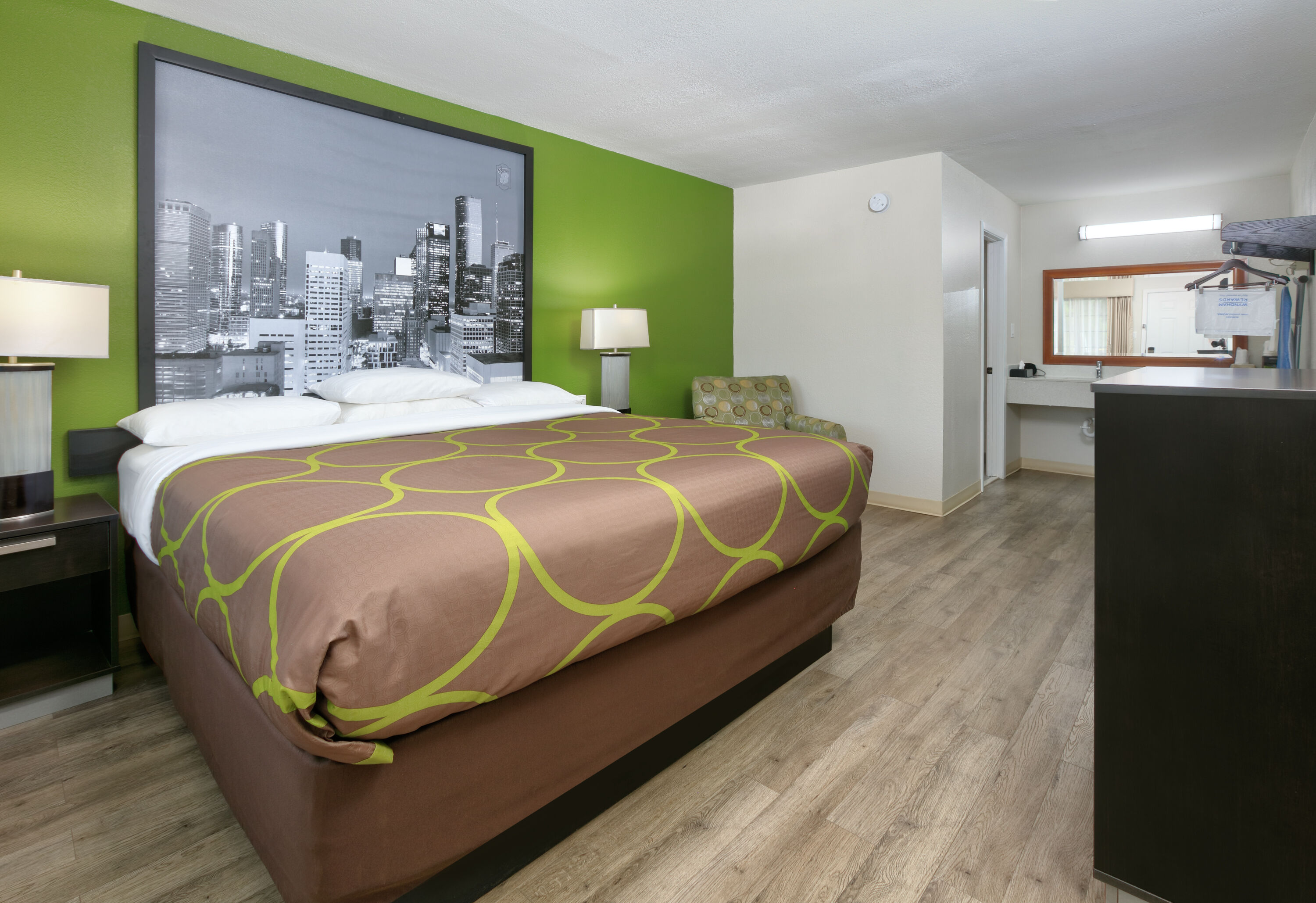 Guest room at the Super 8 by Wyndham Palestine TX in Palestine, Texas