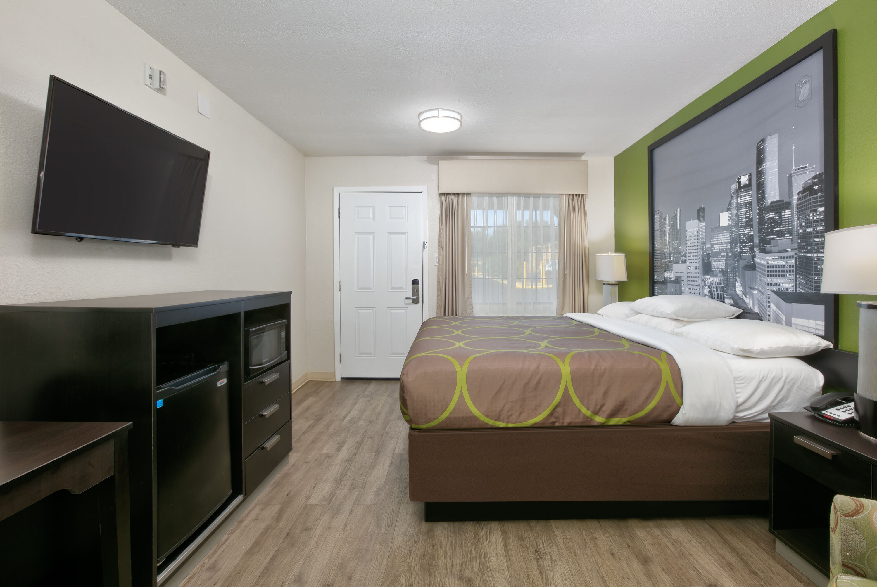 Guest room at the Super 8 by Wyndham Palestine TX in Palestine, Texas