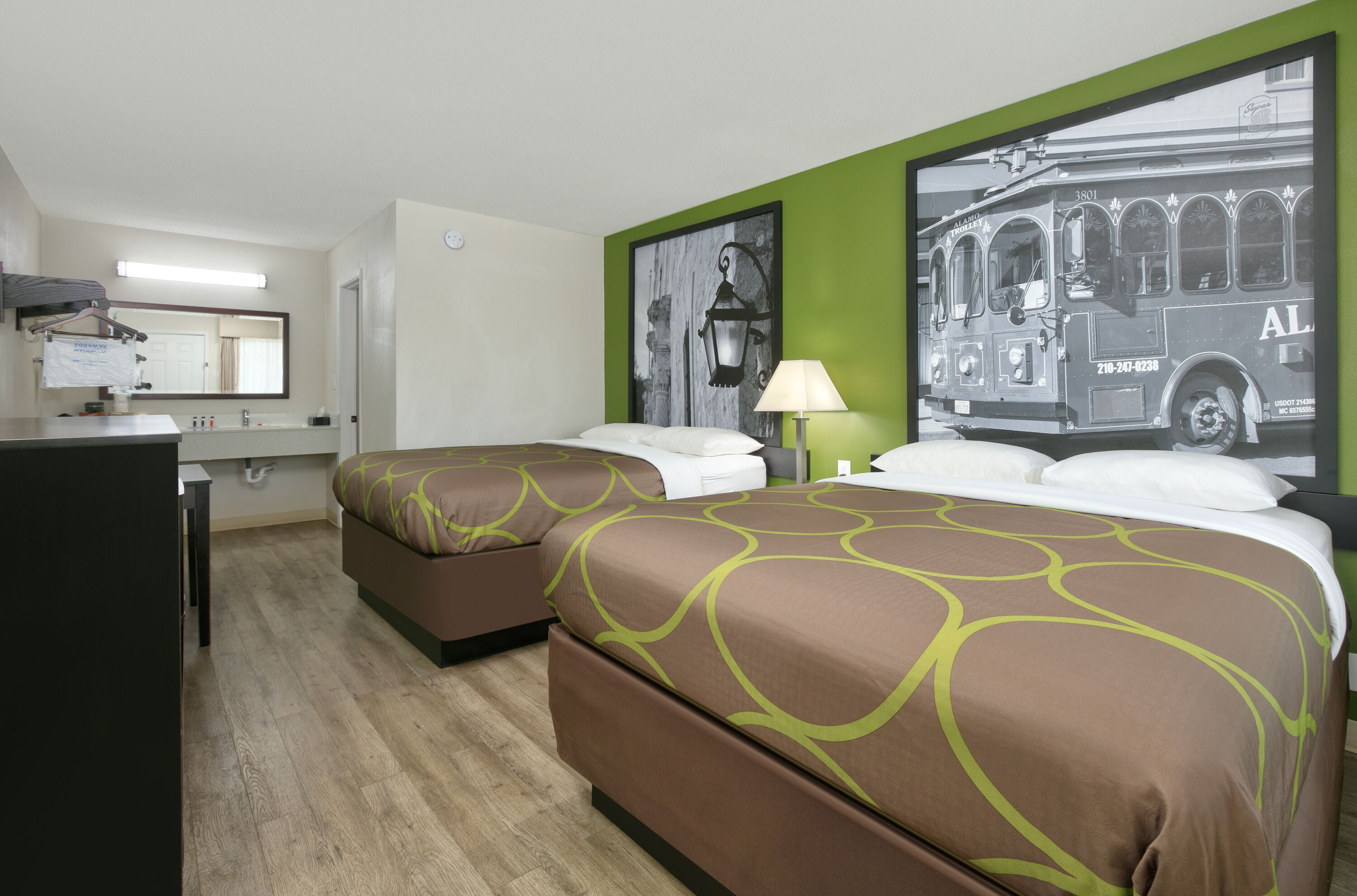 Guest room at the Super 8 by Wyndham Palestine TX in Palestine, Texas