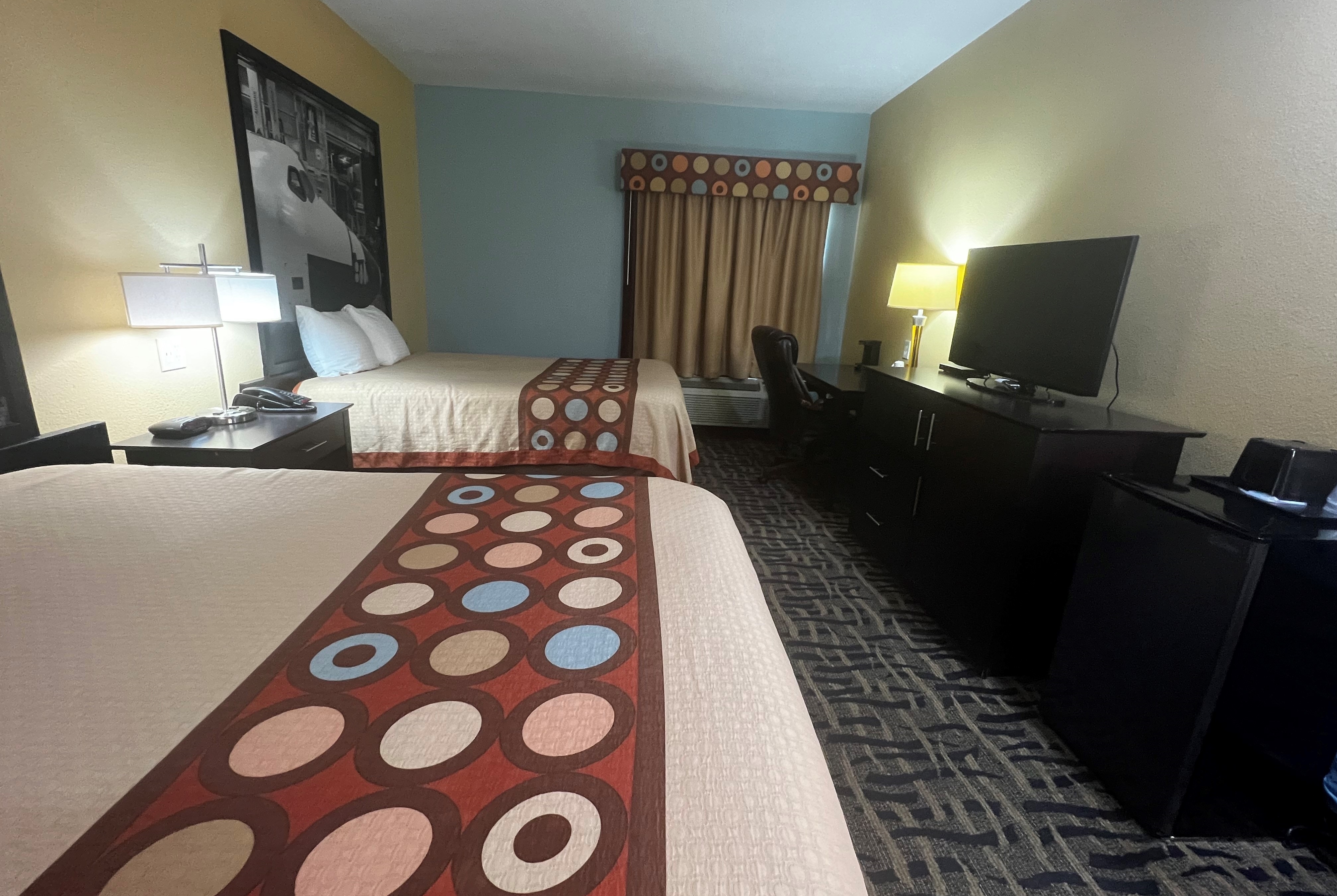 Guest room at the Super 8 by Wyndham Pasadena in Pasadena, Texas