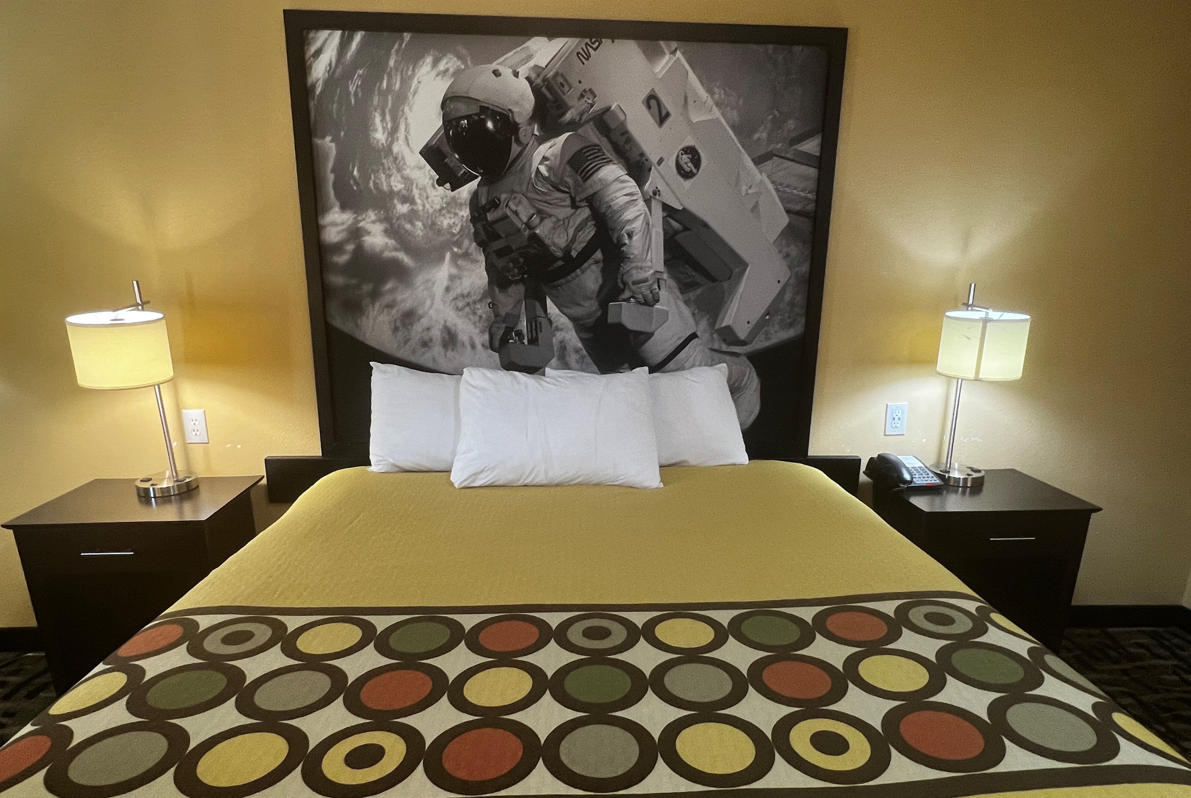 Guest room at the Super 8 by Wyndham Pasadena in Pasadena, Texas