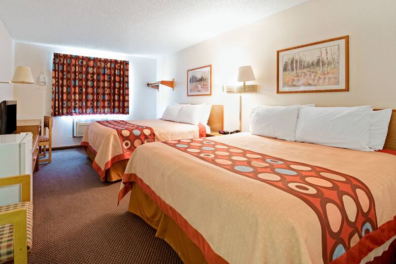 Guest room at the Super 8 Plano/Dallas Area in Plano, Texas