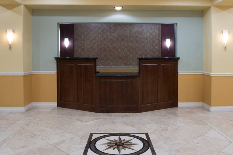 Super 8 Rosenberg TX hotel lobby in Rosenberg, Texas