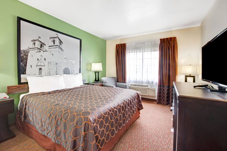 Guest room at the Super 8 San Antonio/Airport in San Antonio, Texas