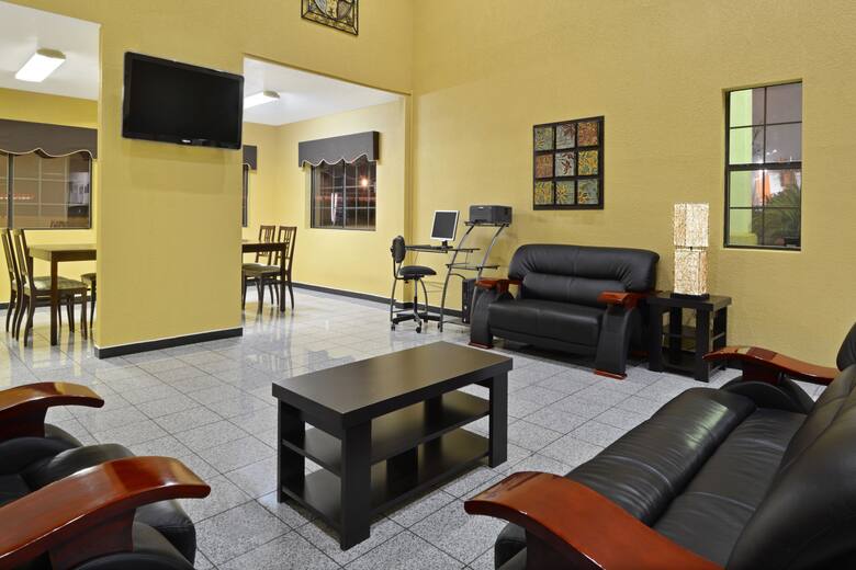 Super 8 San Antonio/Riverwalk Area hotel lobby in San Antonio, Texas