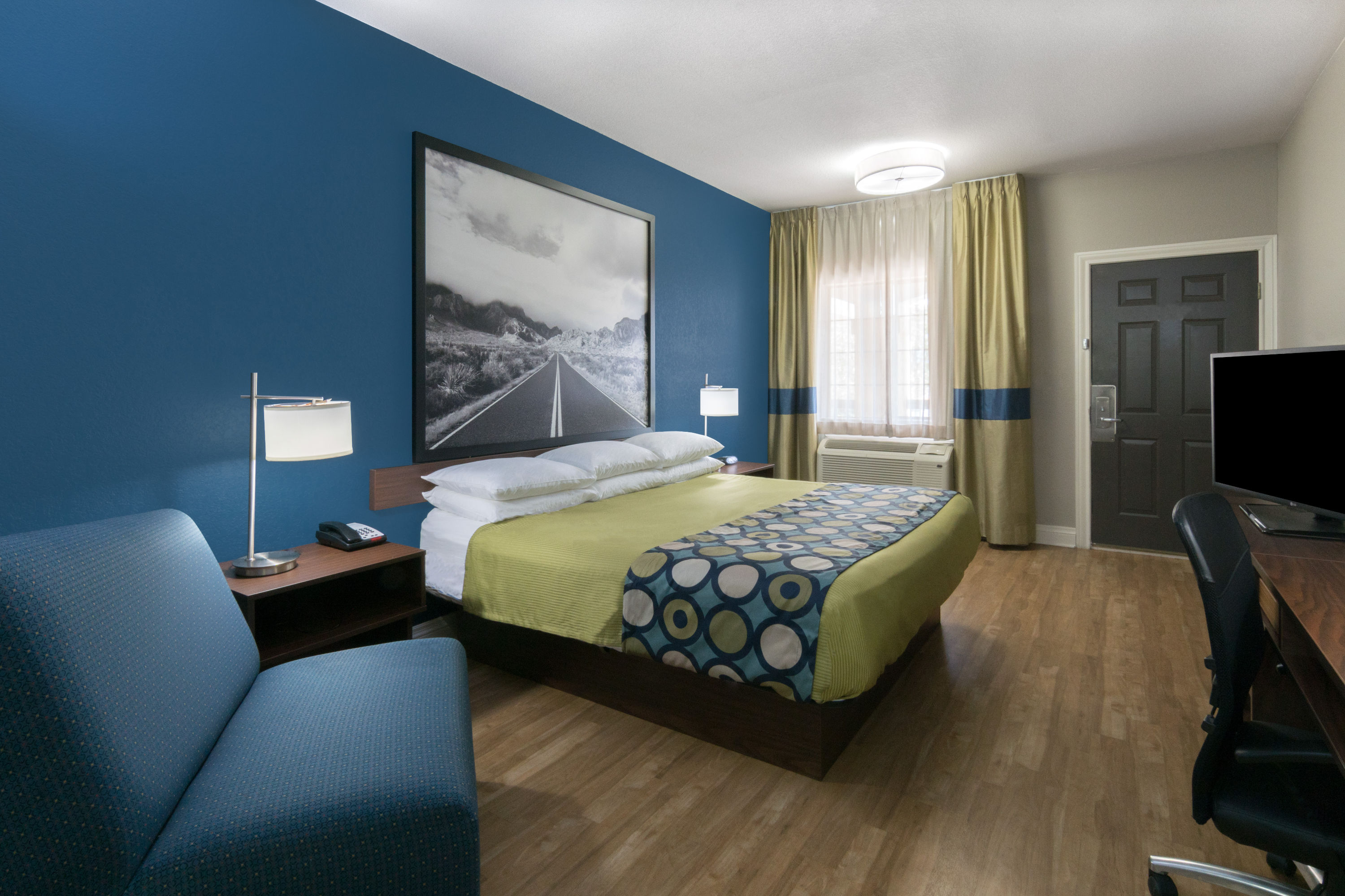 Guest room at the Super 8 by Wyndham San Antonio Near Fort Sam Houston in San Antonio, Texas