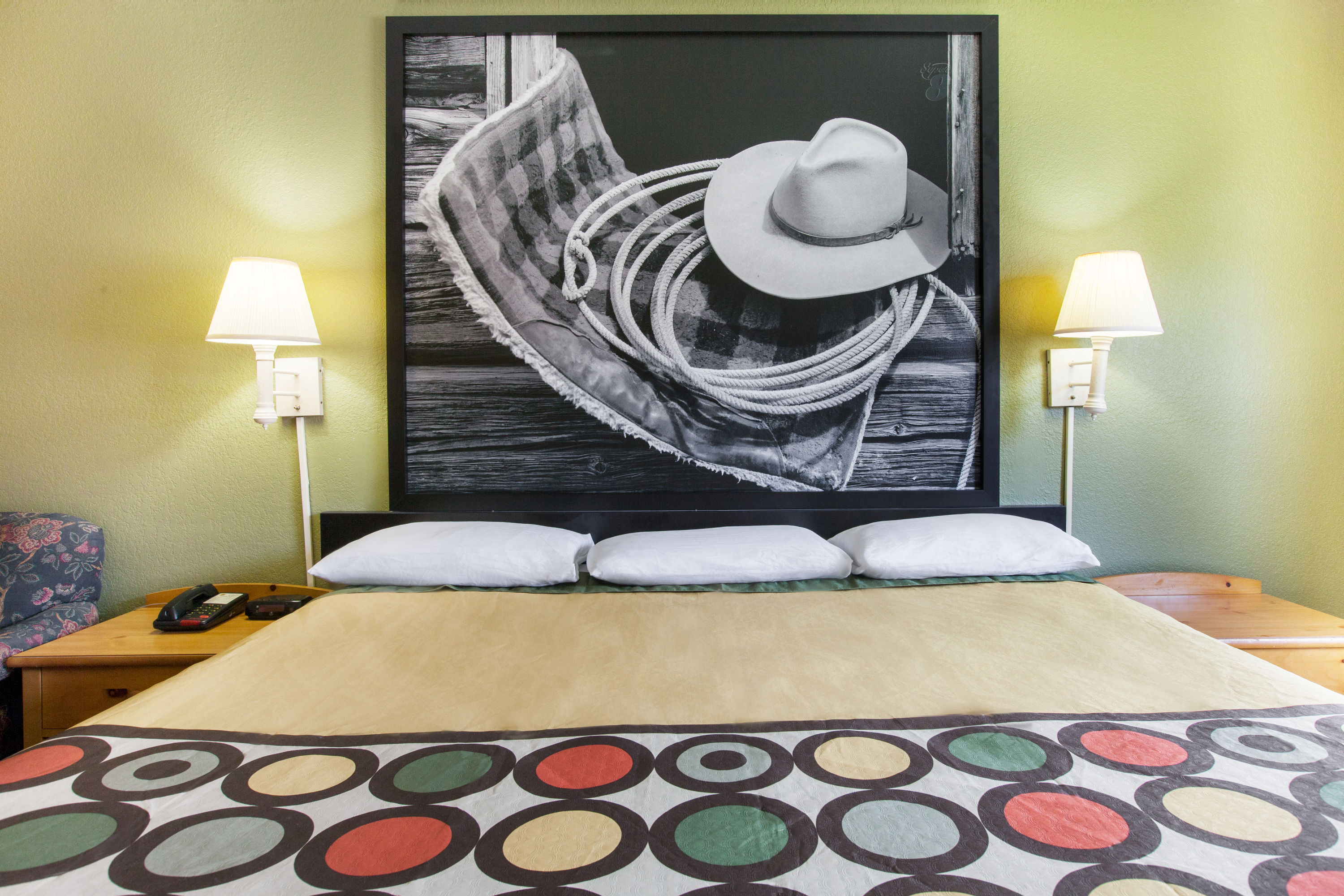 Guest room at the Super 8 by Wyndham Sherman in Sherman, Texas