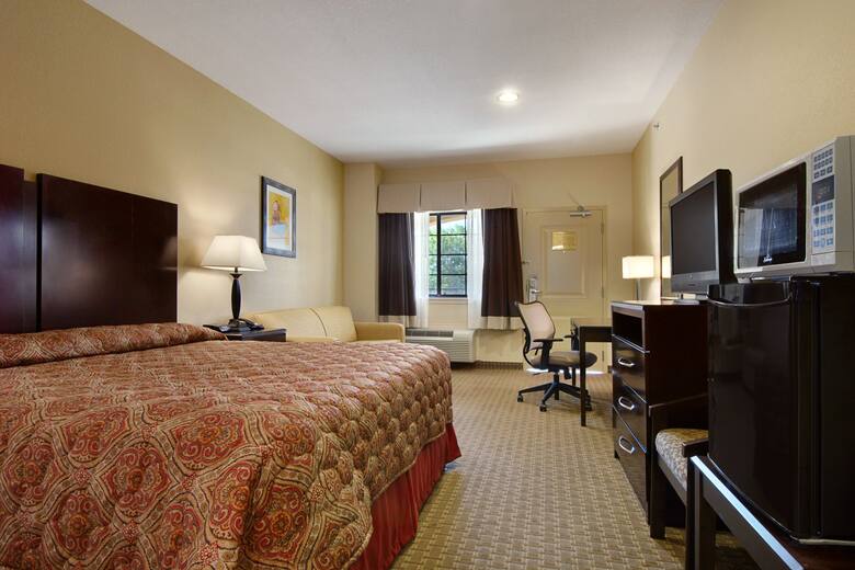 Guest room at the Super 8 Stephenville in Stephenville, Texas