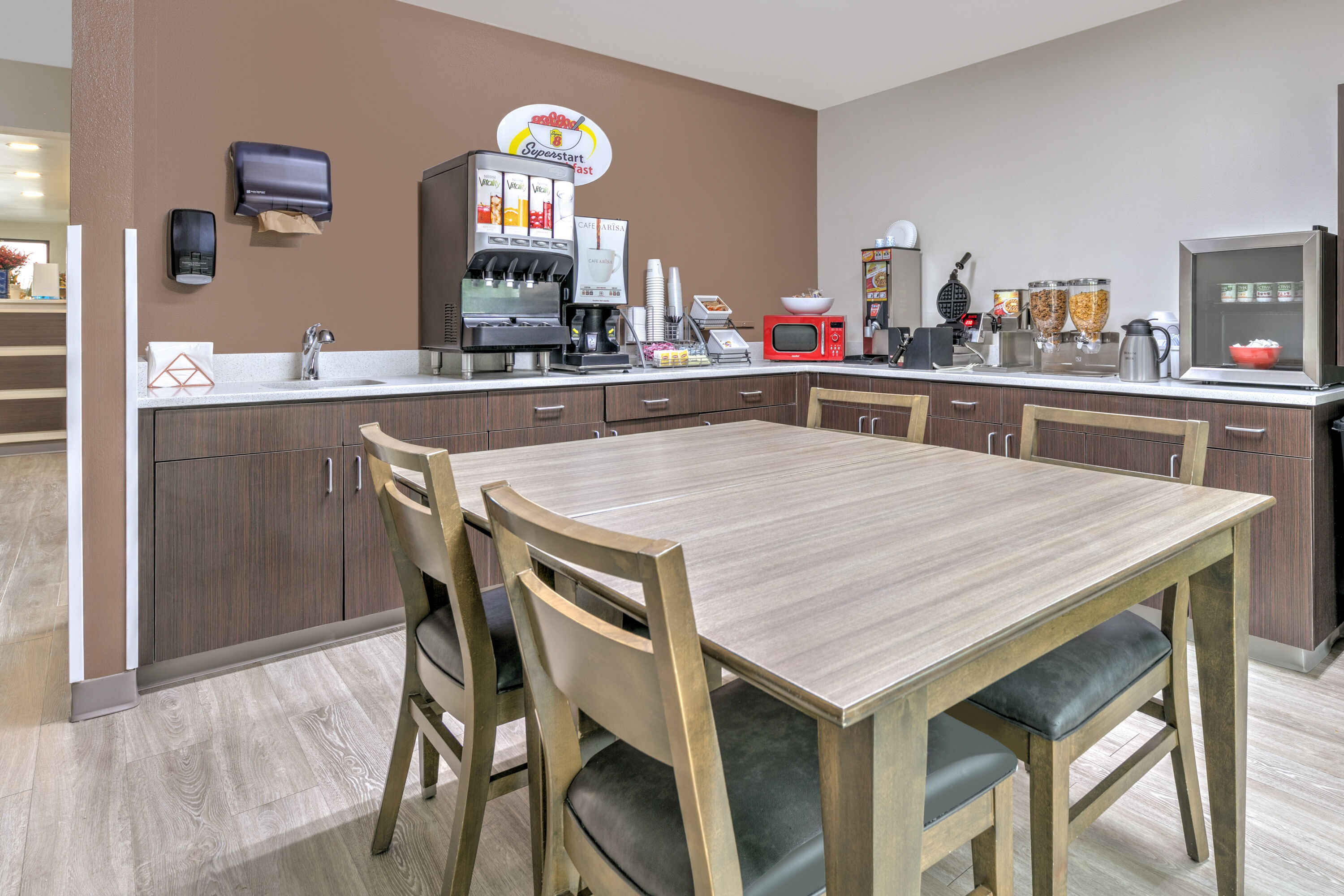 Free breakfast at Super 8 by Wyndham Waxahachie TX in Waxahachie, Texas