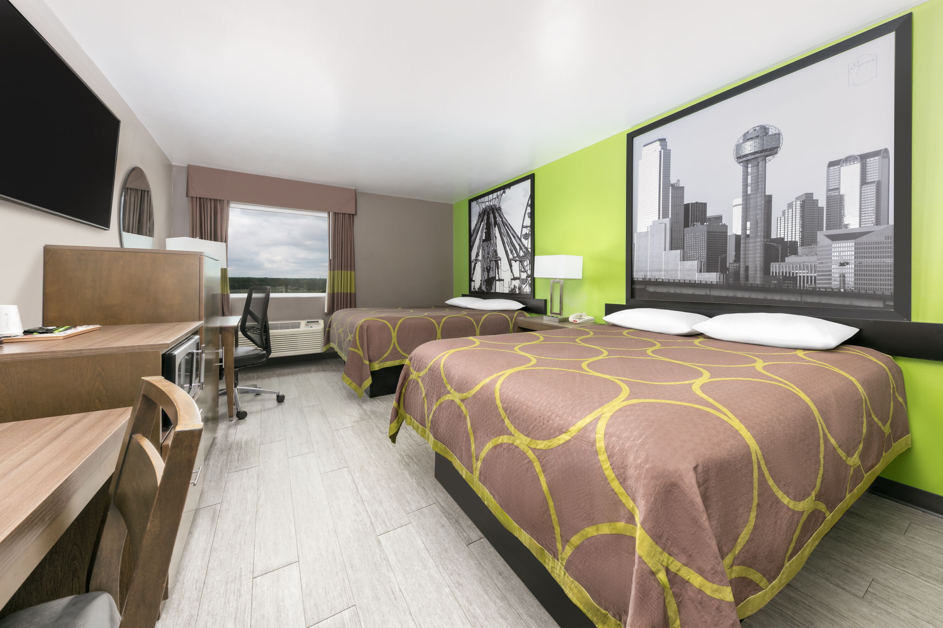 Guest room at the Super 8 by Wyndham Waxahachie TX in Waxahachie, Texas