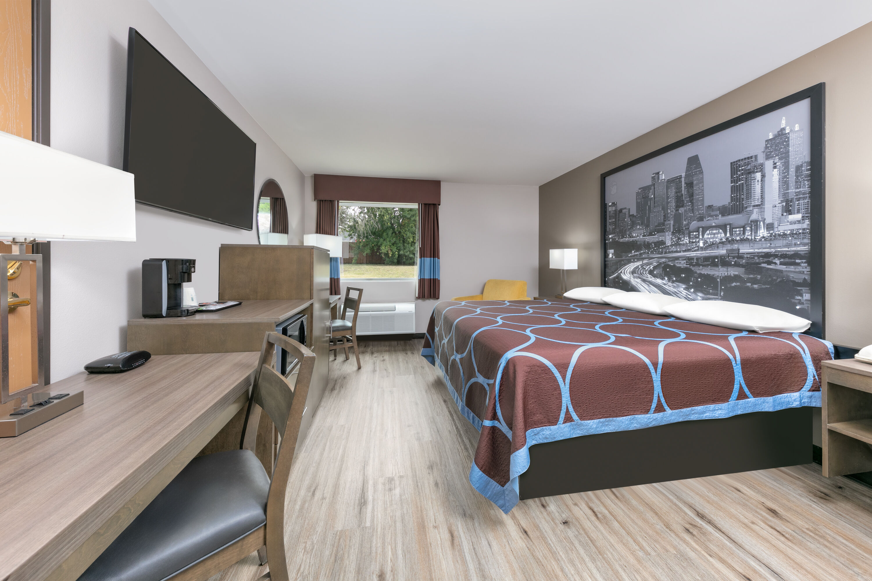 Guest room at the Super 8 by Wyndham Waxahachie TX in Waxahachie, Texas