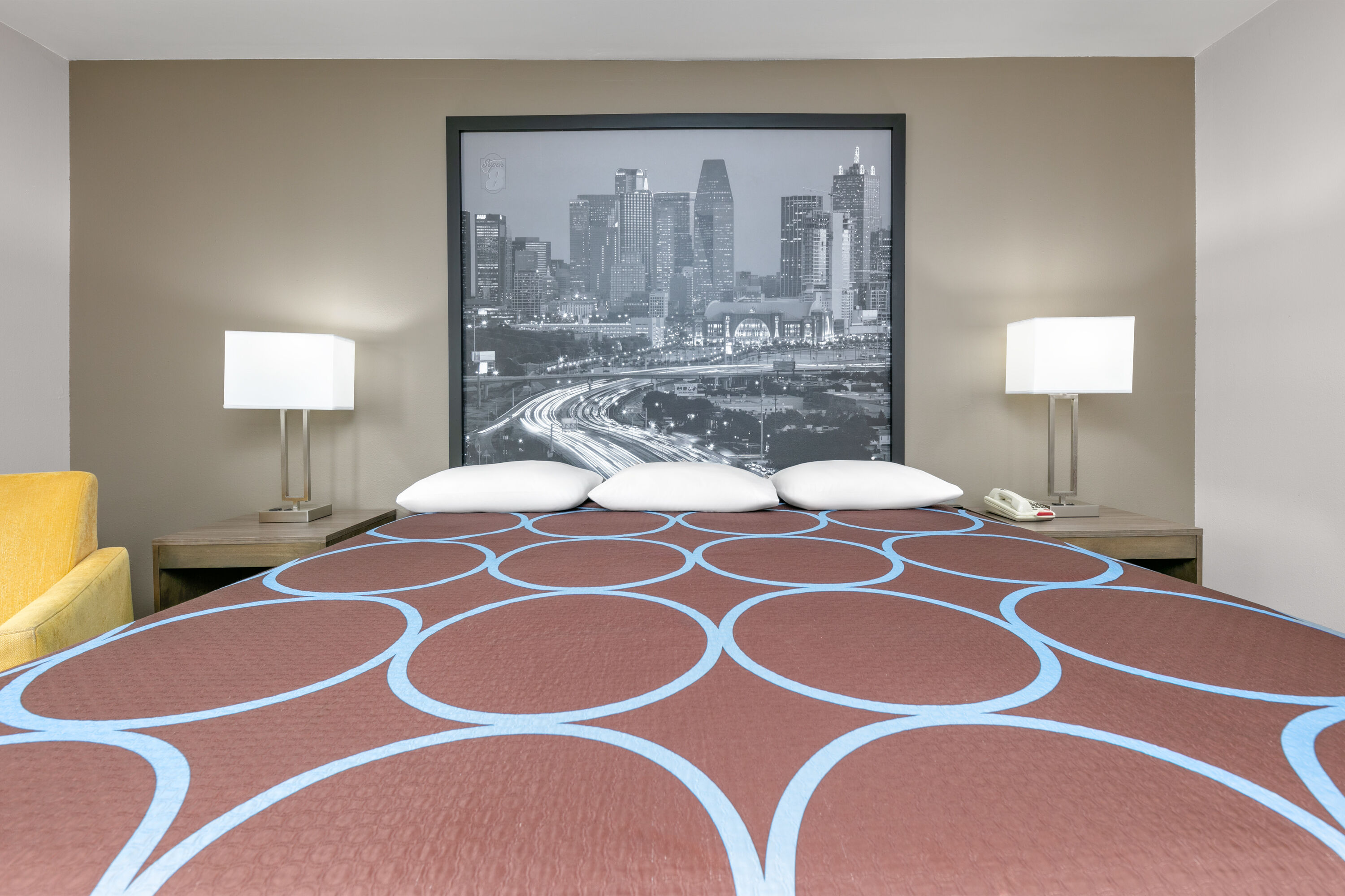 Guest room at the Super 8 by Wyndham Waxahachie TX in Waxahachie, Texas