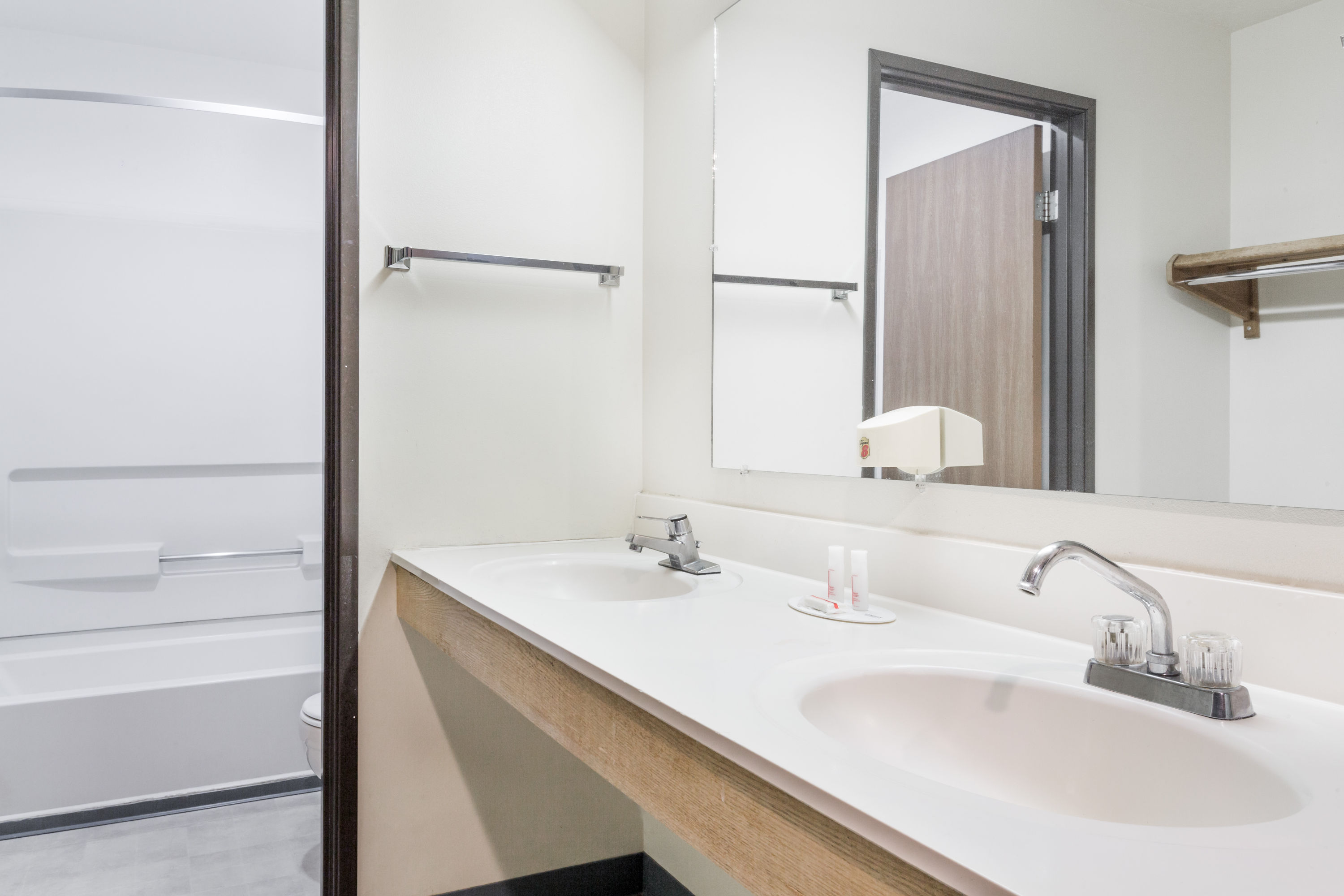 Guest room at the Super 8 by Wyndham Logan in Logan, Utah