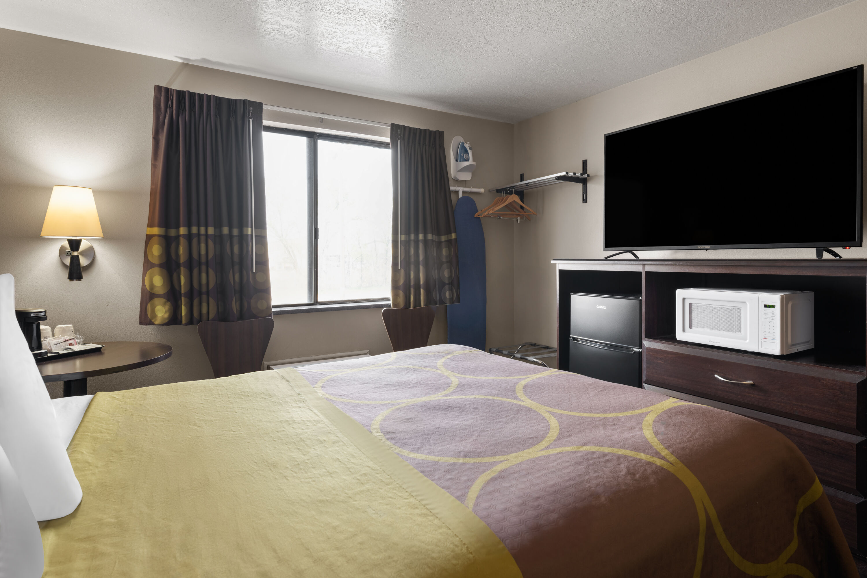 Guest room at the Super 8 by Wyndham Ogden in Ogden, Utah