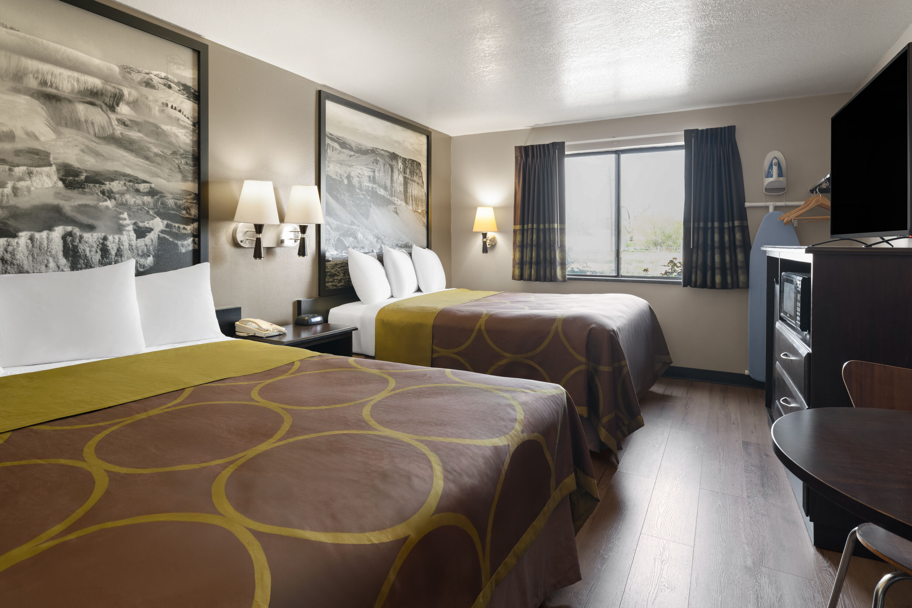 Guest room at the Super 8 by Wyndham Ogden in Ogden, Utah