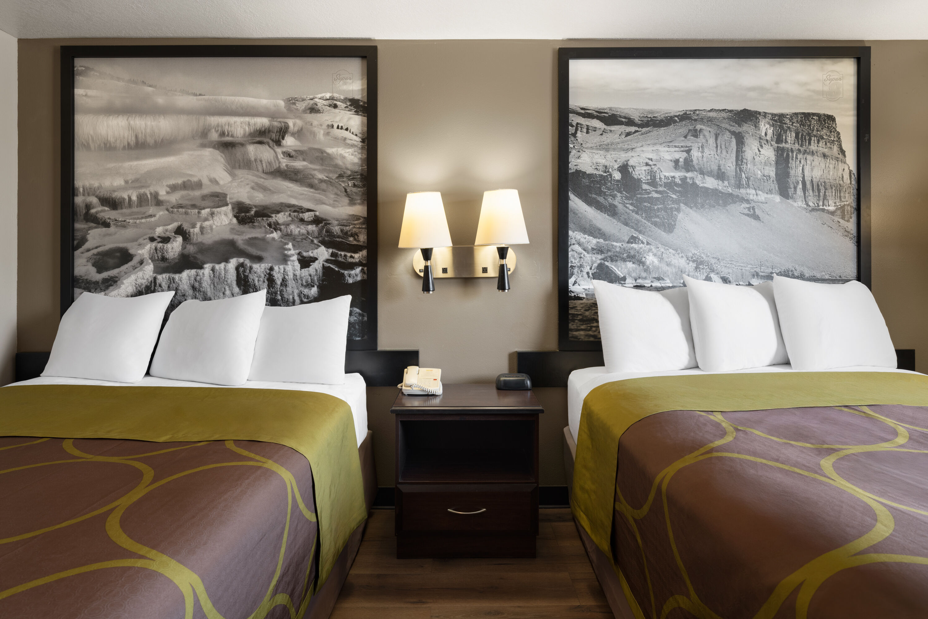 Guest room at the Super 8 by Wyndham Ogden in Ogden, Utah