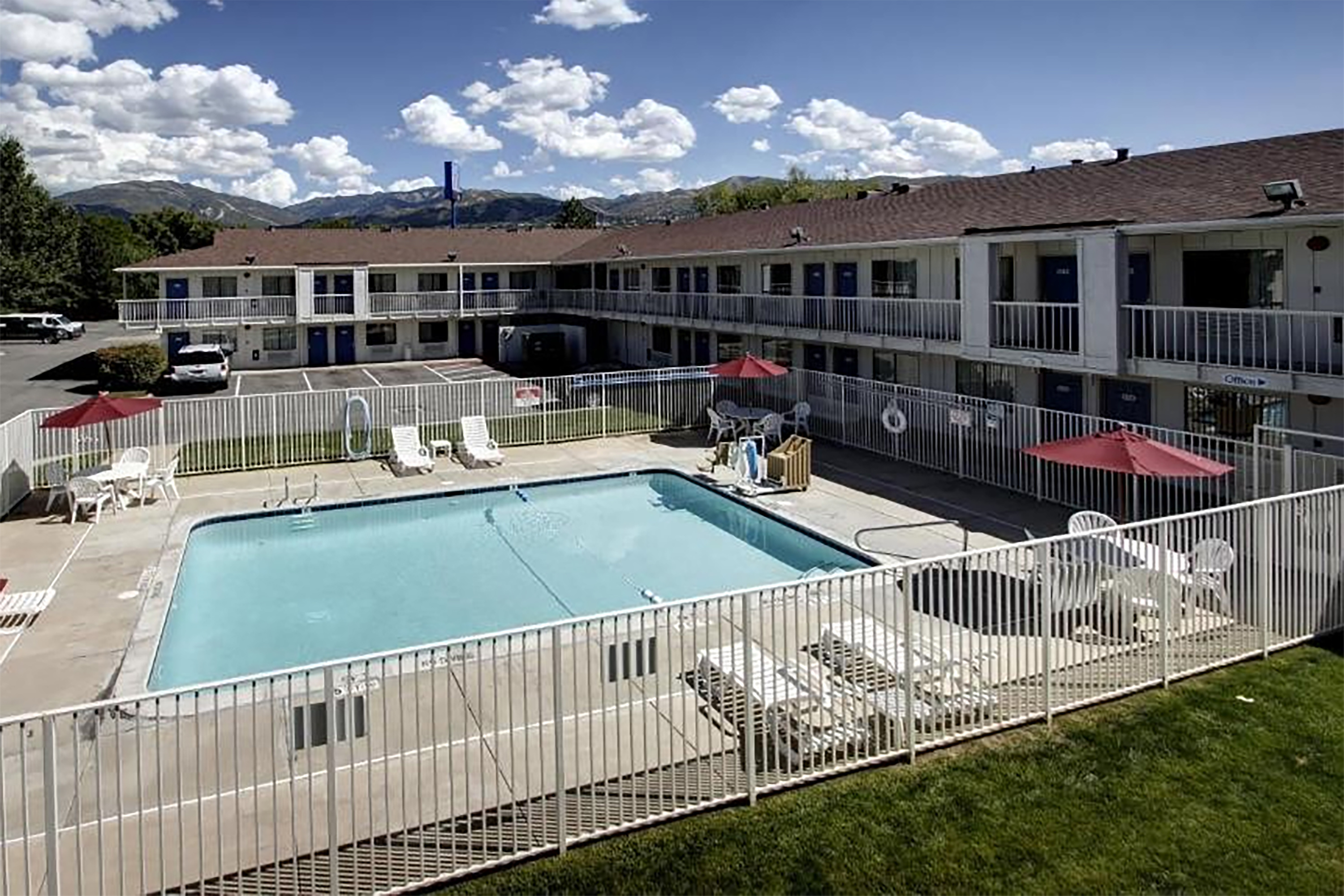 Pool at the Super 8 by Wyndham Woods Cross/Salt Lake City North in Woods Cross, Utah