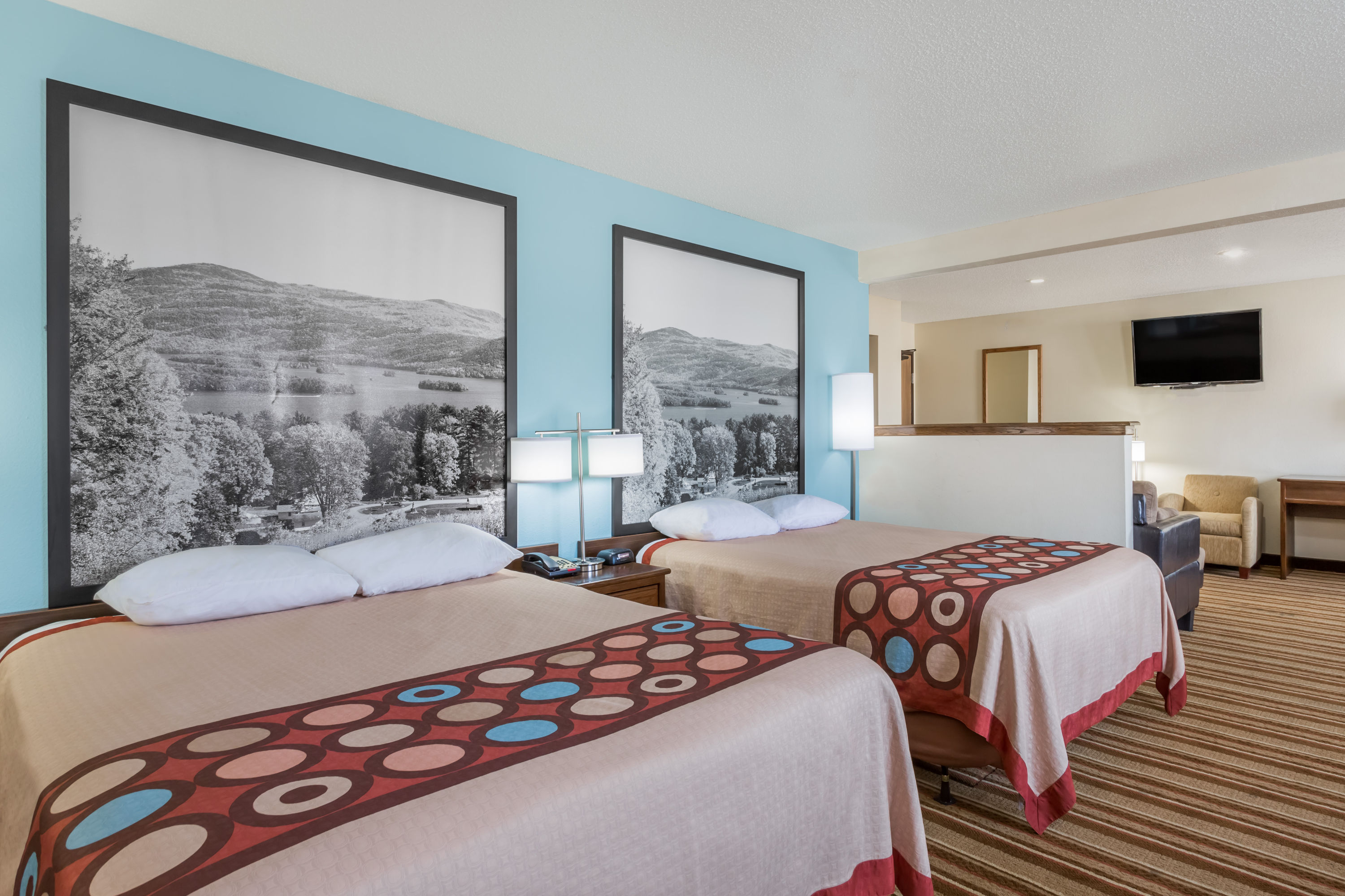 Guest room at the Super 8 by Wyndham Danville VA in Danville, Virginia