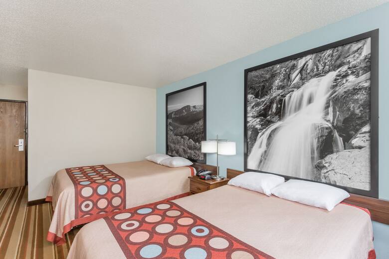 Guest room at the Super 8 Danville VA in Danville, Virginia