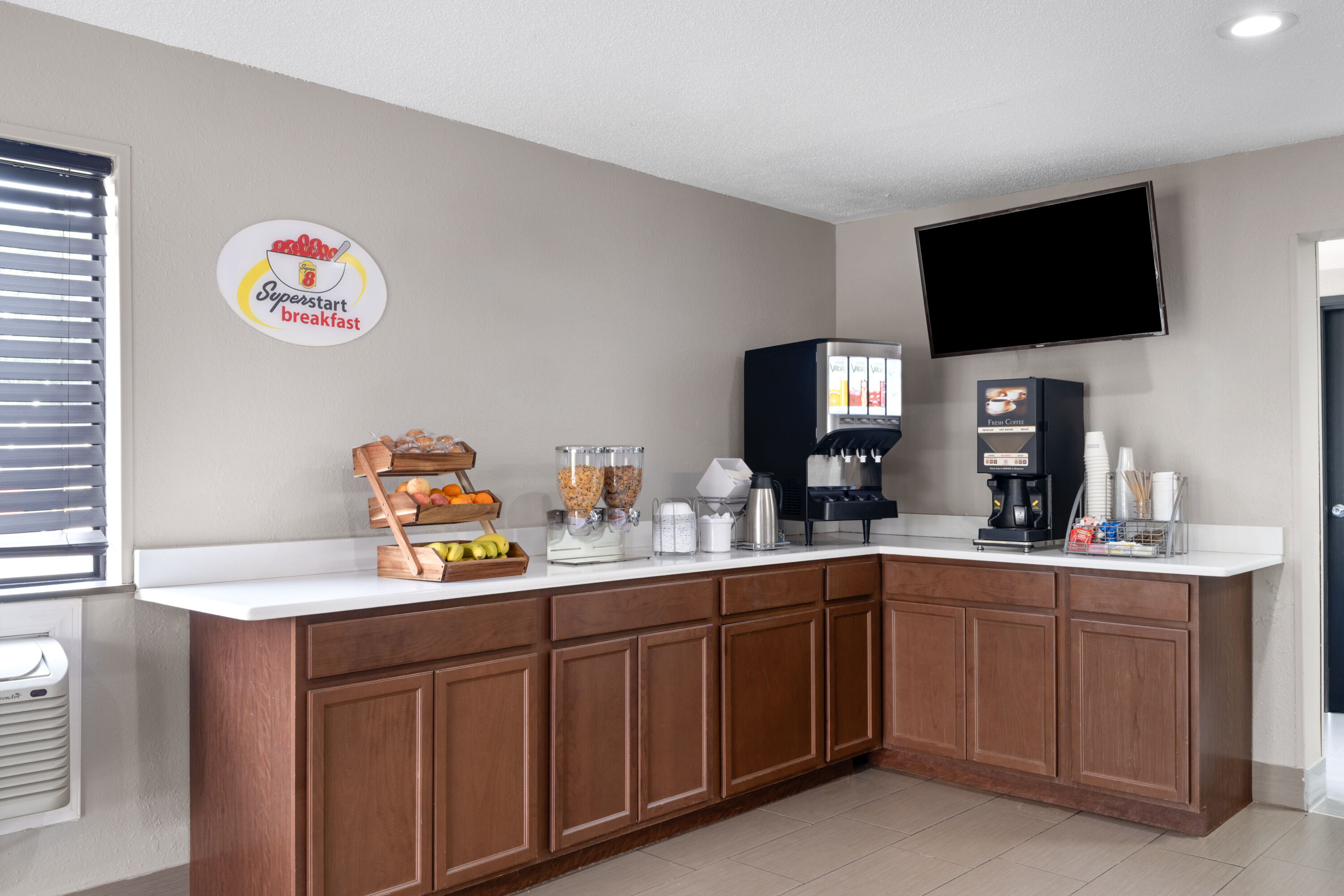 Free breakfast at Super 8 by Wyndham Farmville in Farmville, Virginia