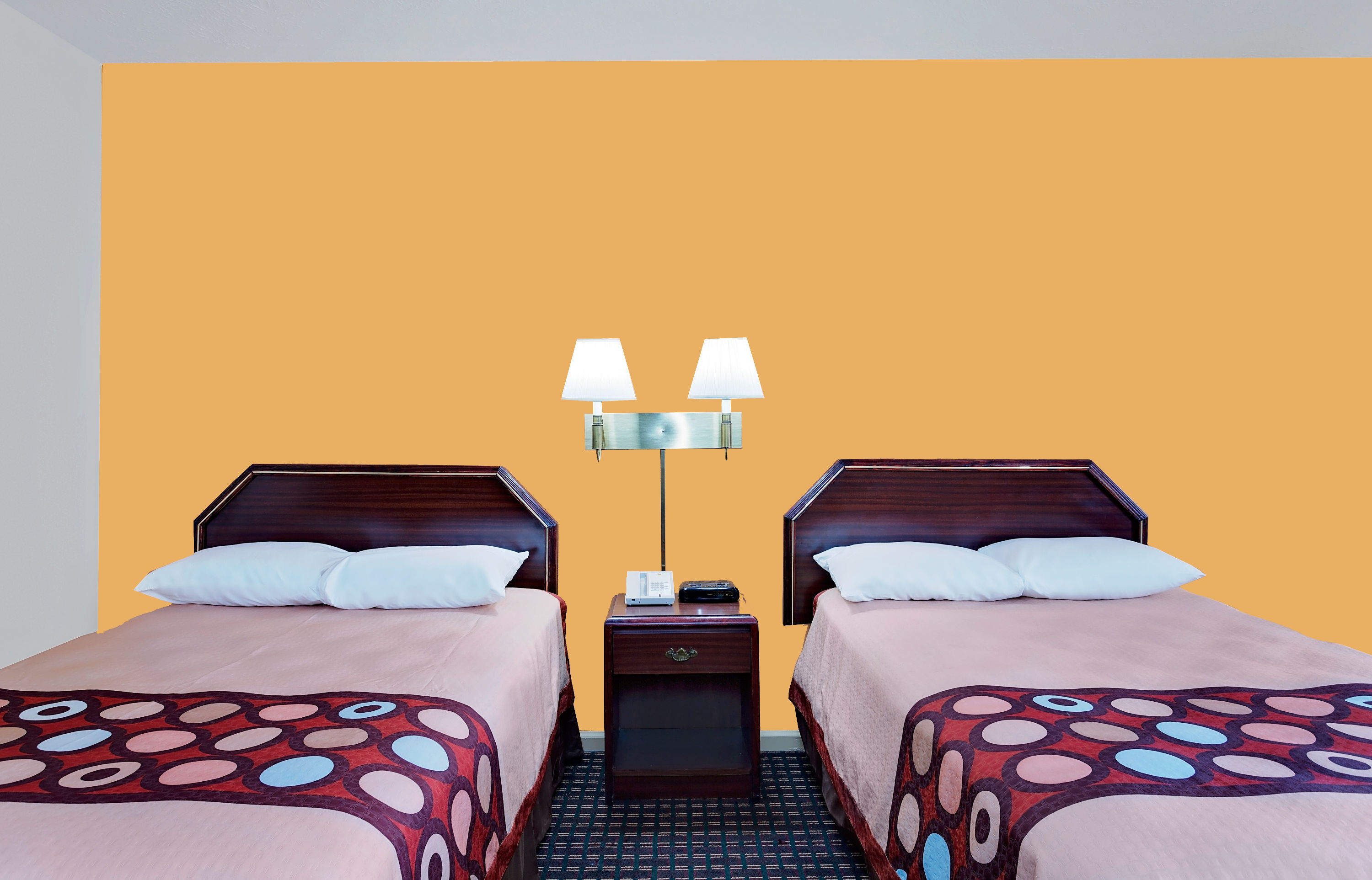 Guest room at the Super 8 by Wyndham Hillsville in Hillsville, Virginia