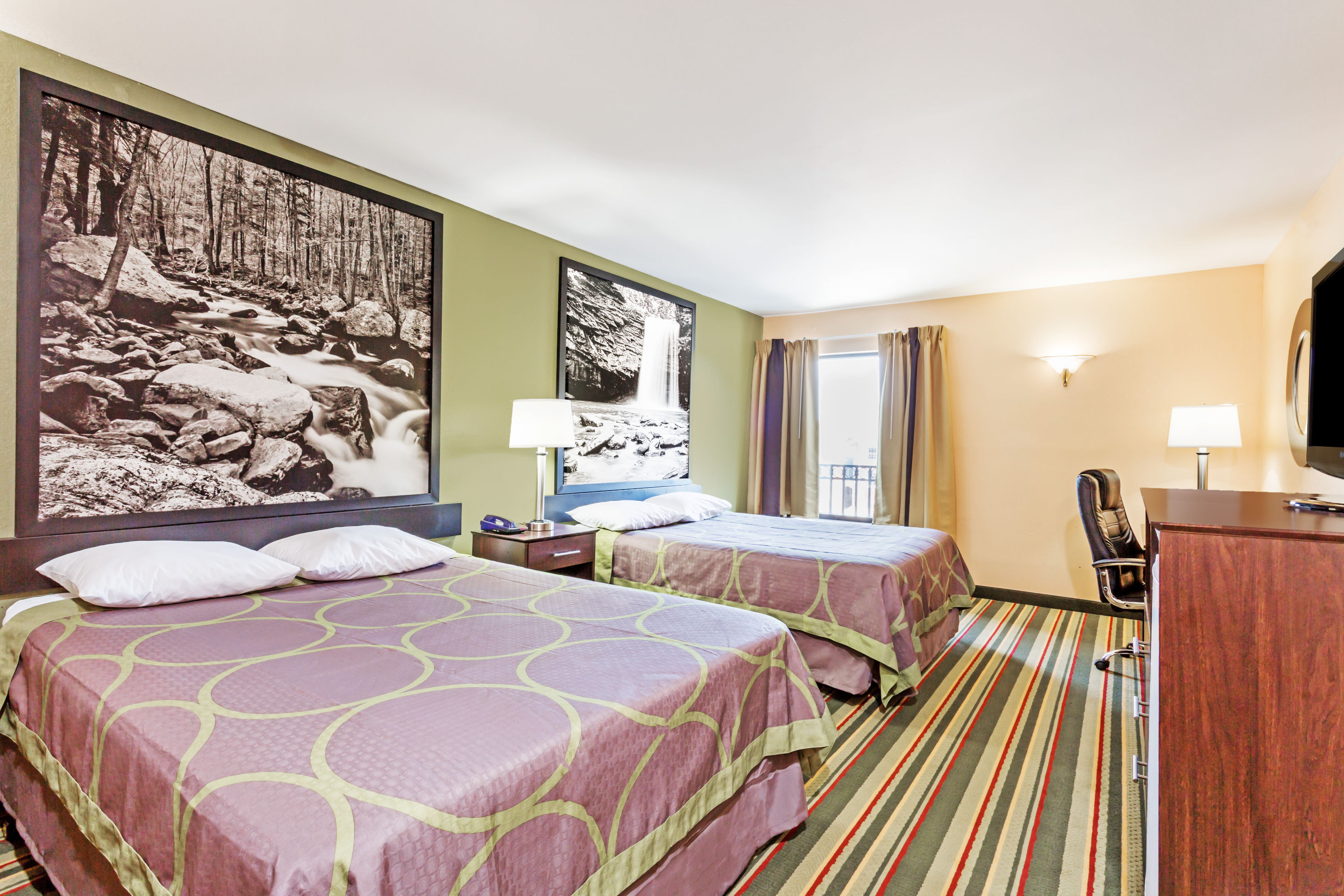 Guest room at the Super 8 by Wyndham Hull Street Midlothian/Richmond Area in Midlothian, Virginia