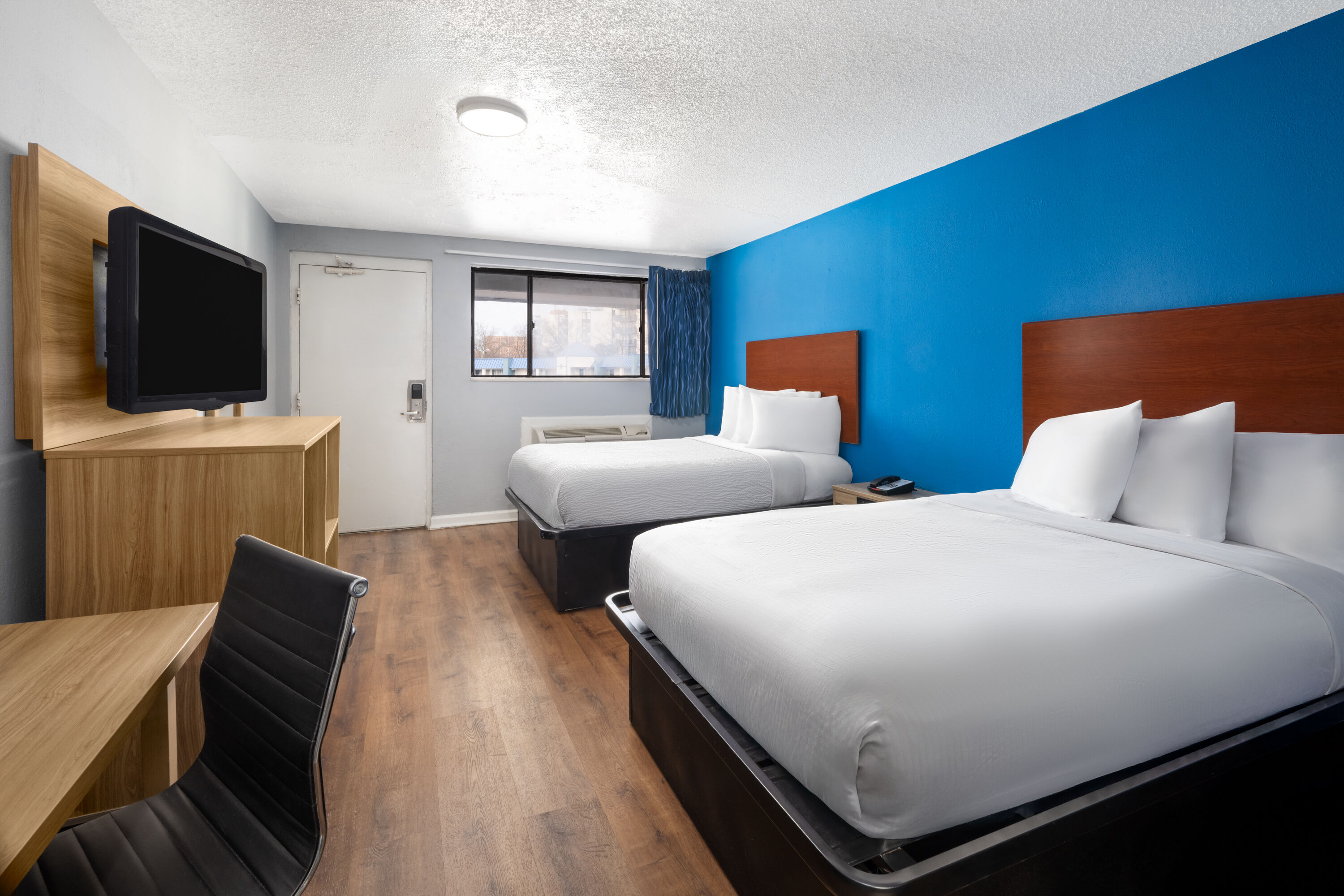 Guest room at the Super 8 by Wyndham Portsmouth - Norfolk in Portsmouth, Virginia