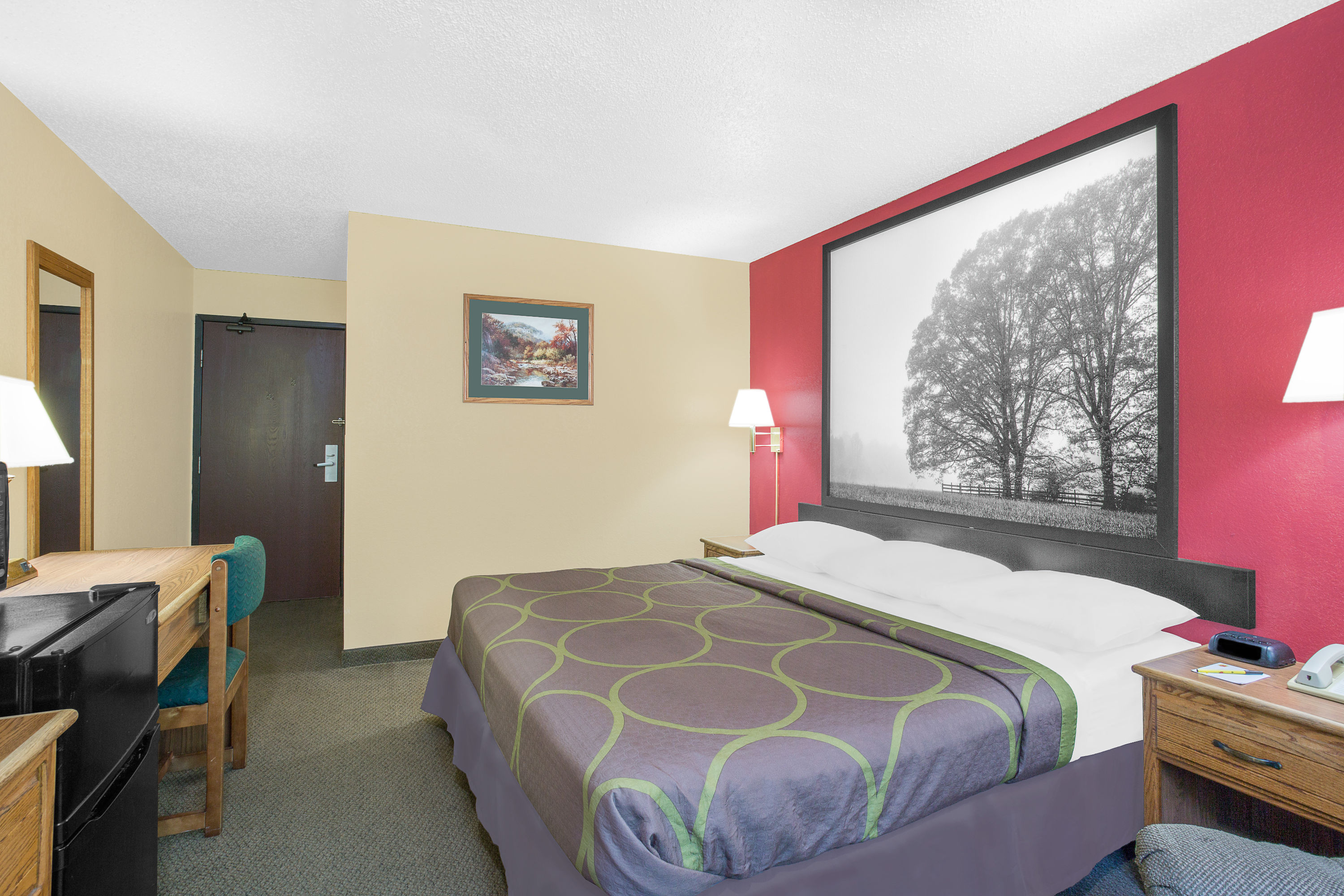 Guest room at the Super 8 by Wyndham Roanoke VA in Roanoke, Virginia