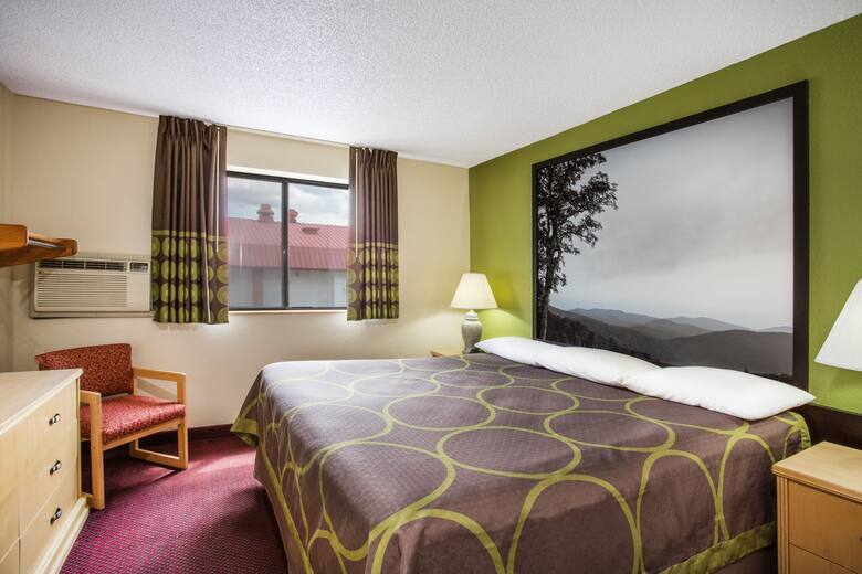 Guest room at the Super 8 Salem VA in Salem, Virginia
