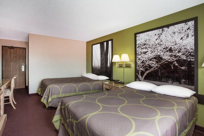 Guest room at the Super 8 Salem VA in Salem, Virginia