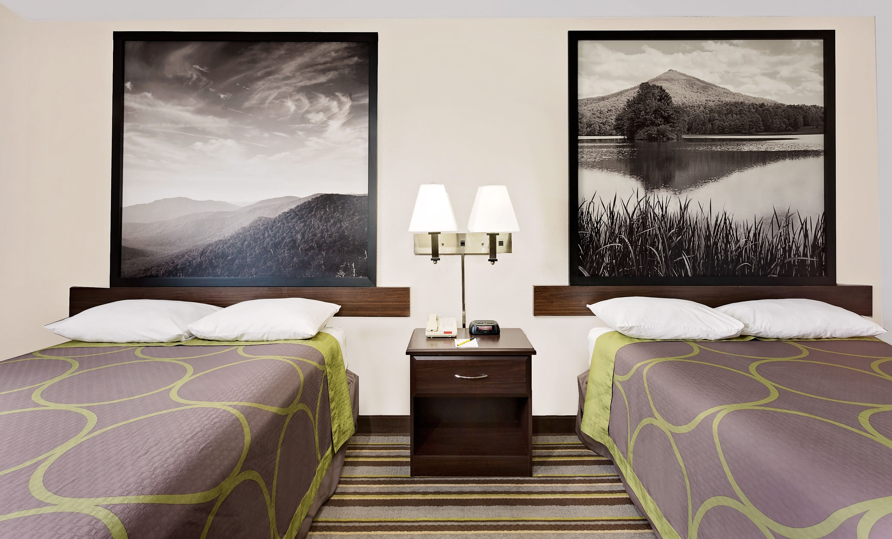 Guest room at the Super 8 by Wyndham Waynesboro in Waynesboro, Virginia