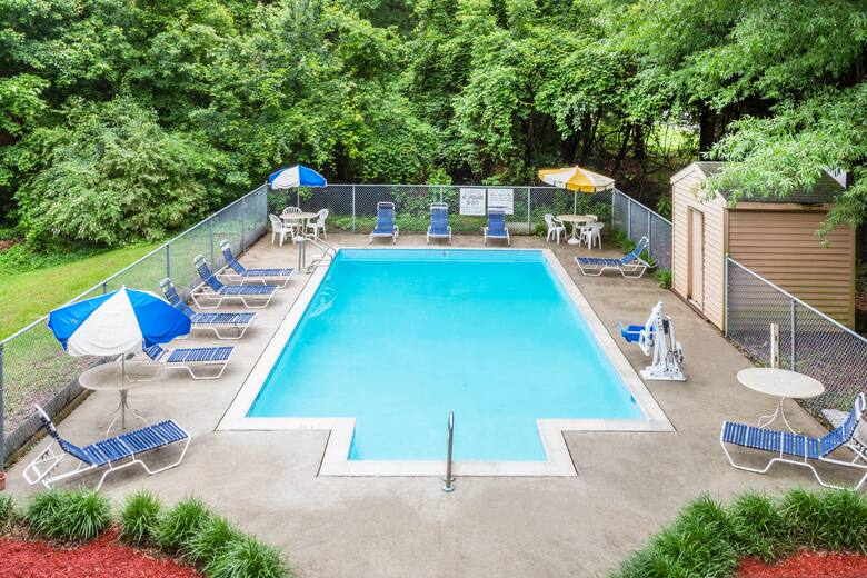 Pool at the Super 8 Williamsburg Pottery in Williamsburg, Virginia