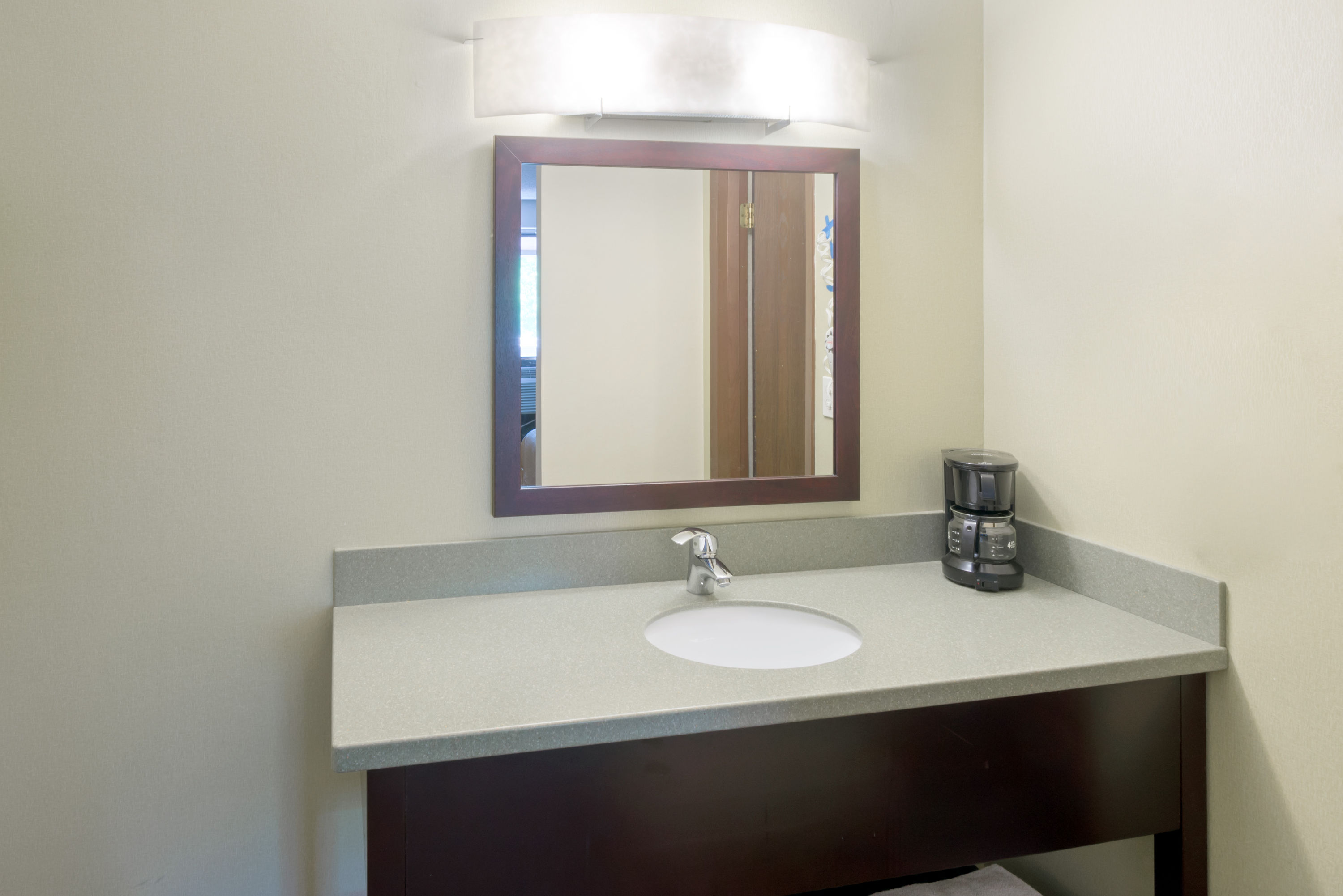 Guest room at the Super 8 by Wyndham White River Junction in White River Junction, Vermont