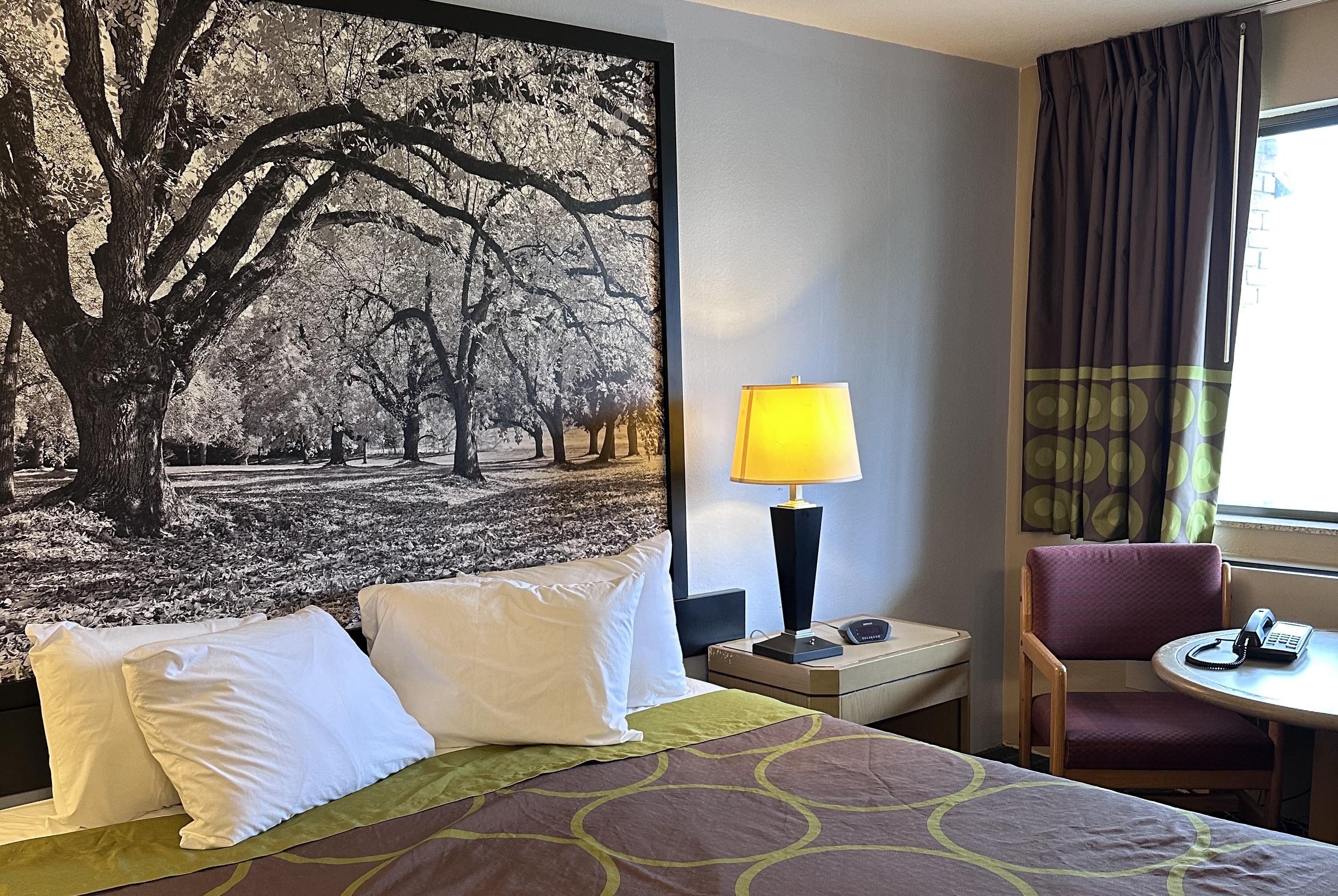 Guest room at the Super 8 by Wyndham Vancouver East in Vancouver, Washington