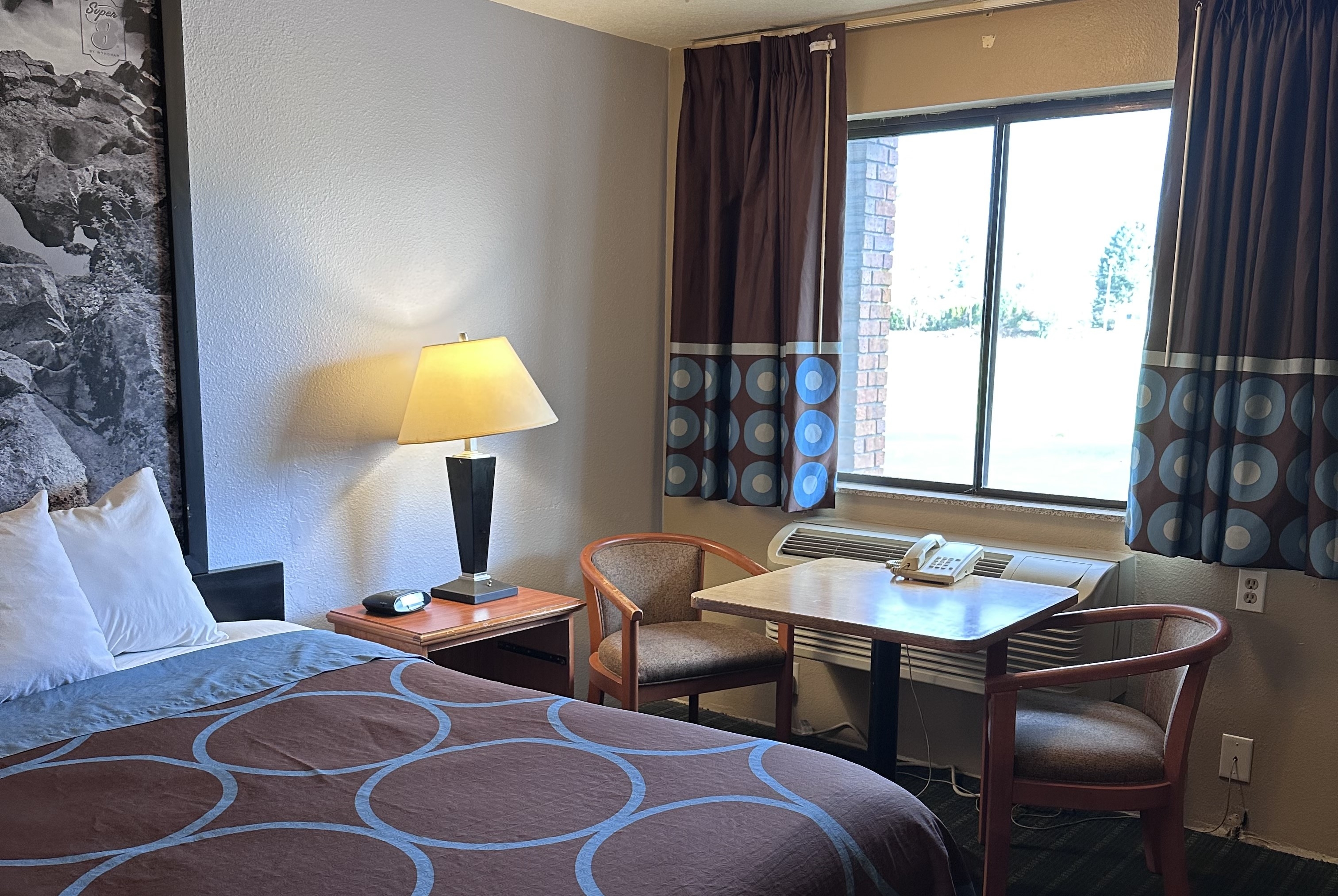 Guest room at the Super 8 by Wyndham Vancouver East in Vancouver, Washington