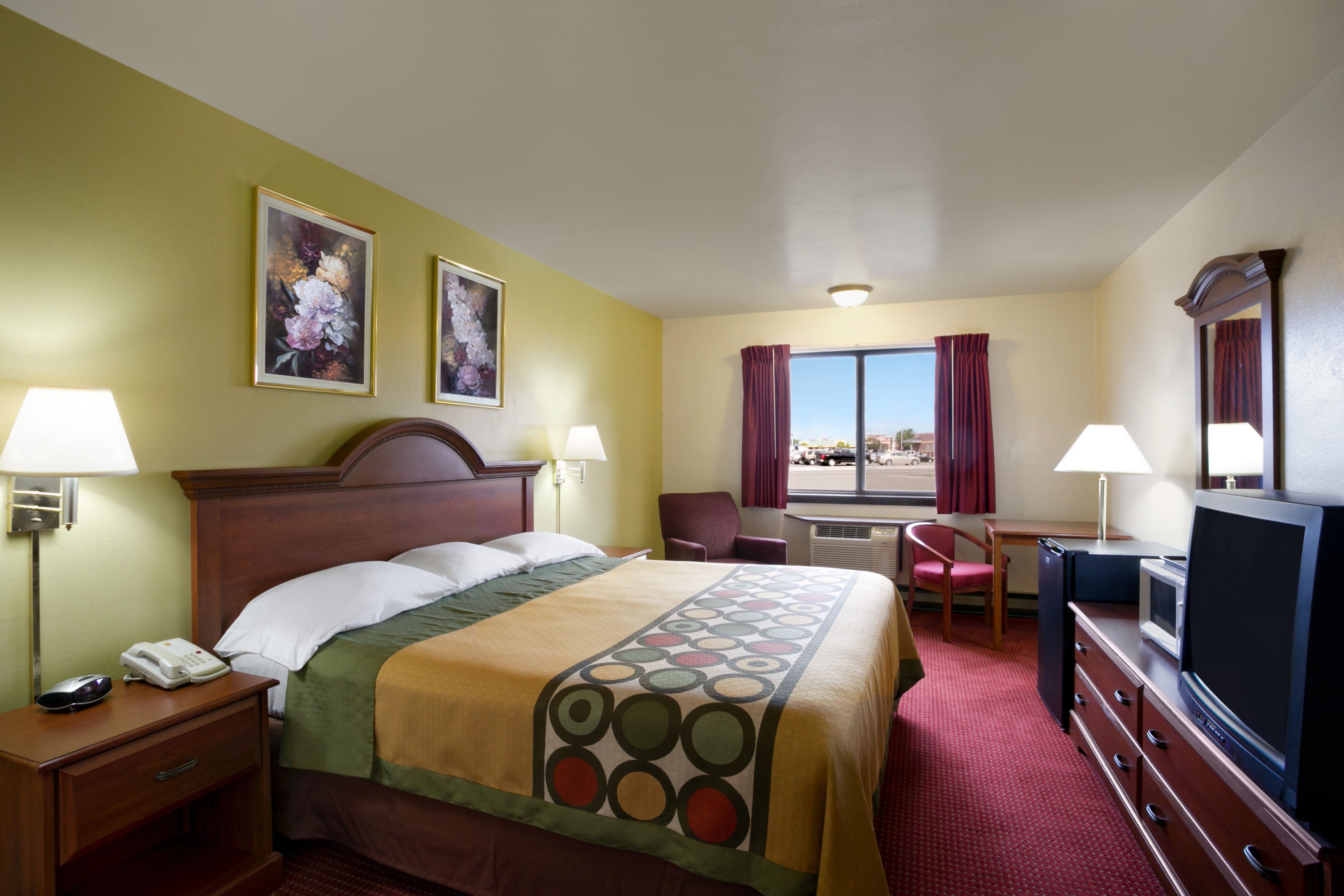 Guest room at the Super 8 by Wyndham Eau Claire WI in Eau Claire, Wisconsin