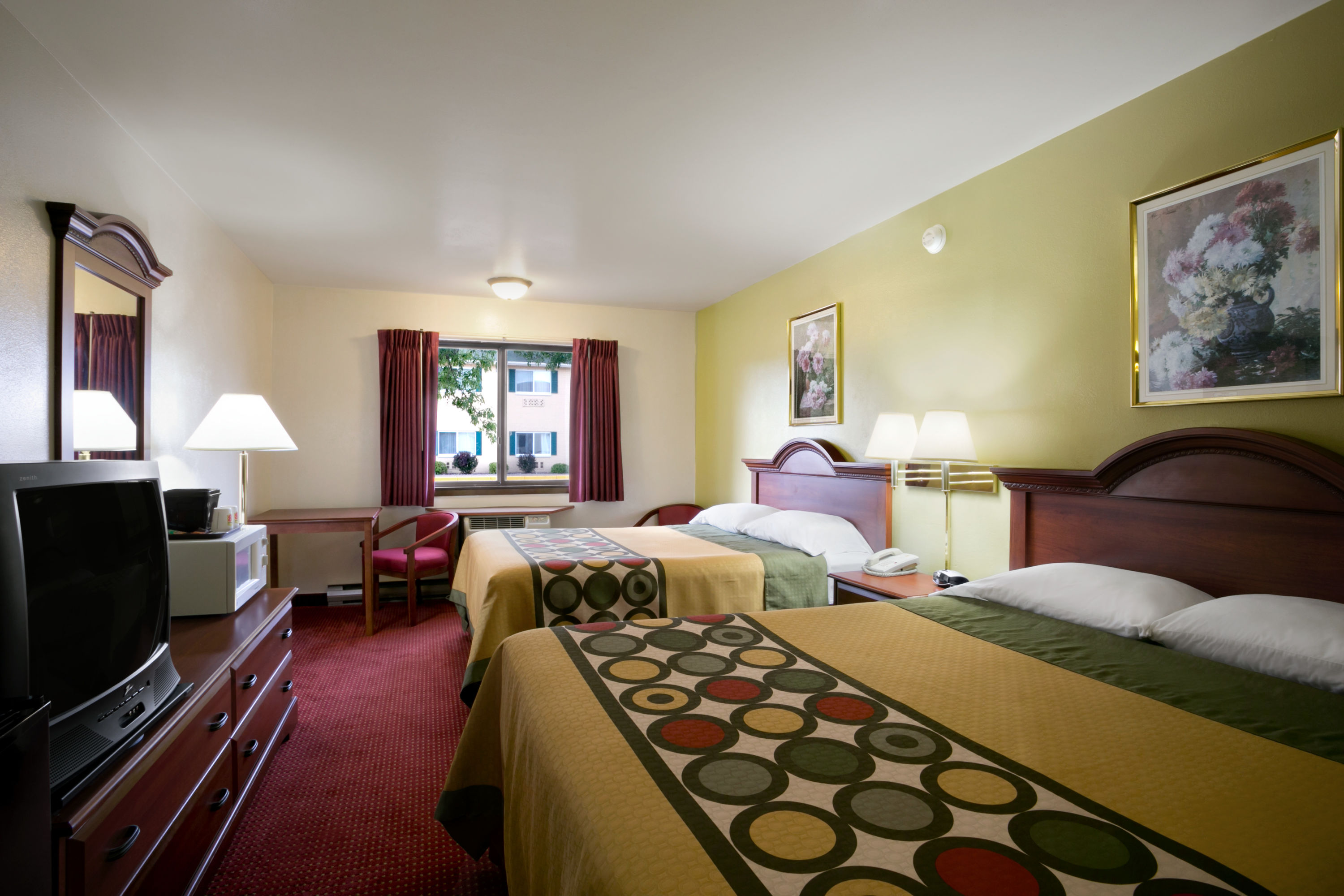 Guest room at the Super 8 by Wyndham Eau Claire WI in Eau Claire, Wisconsin