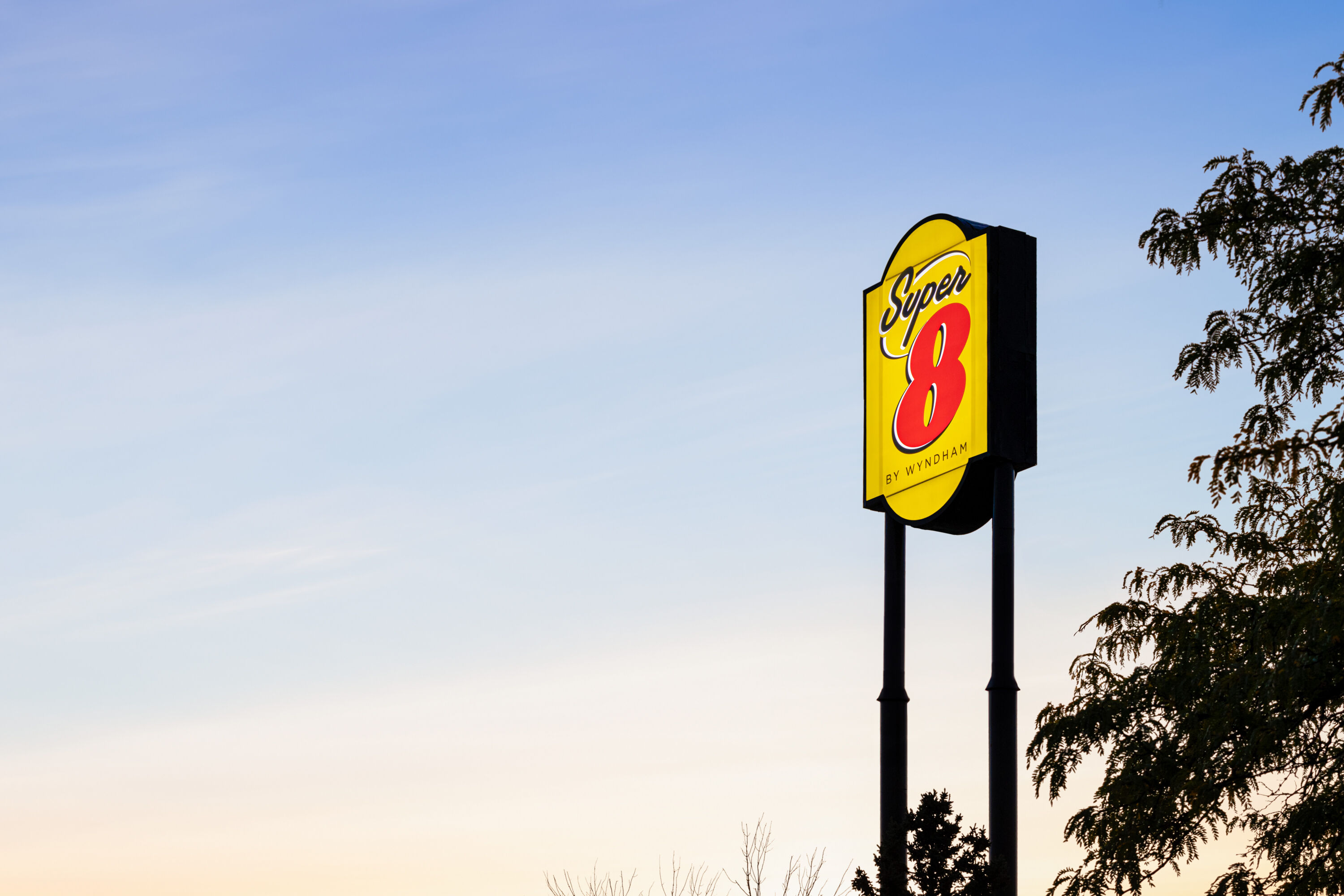 Exterior of Super 8 by Wyndham Germantown/Milwaukee hotel in Germantown, Wisconsin