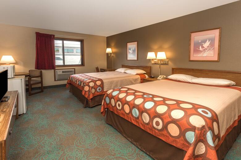 Guest room at the Super 8 Hartford WI in Hartford, Wisconsin