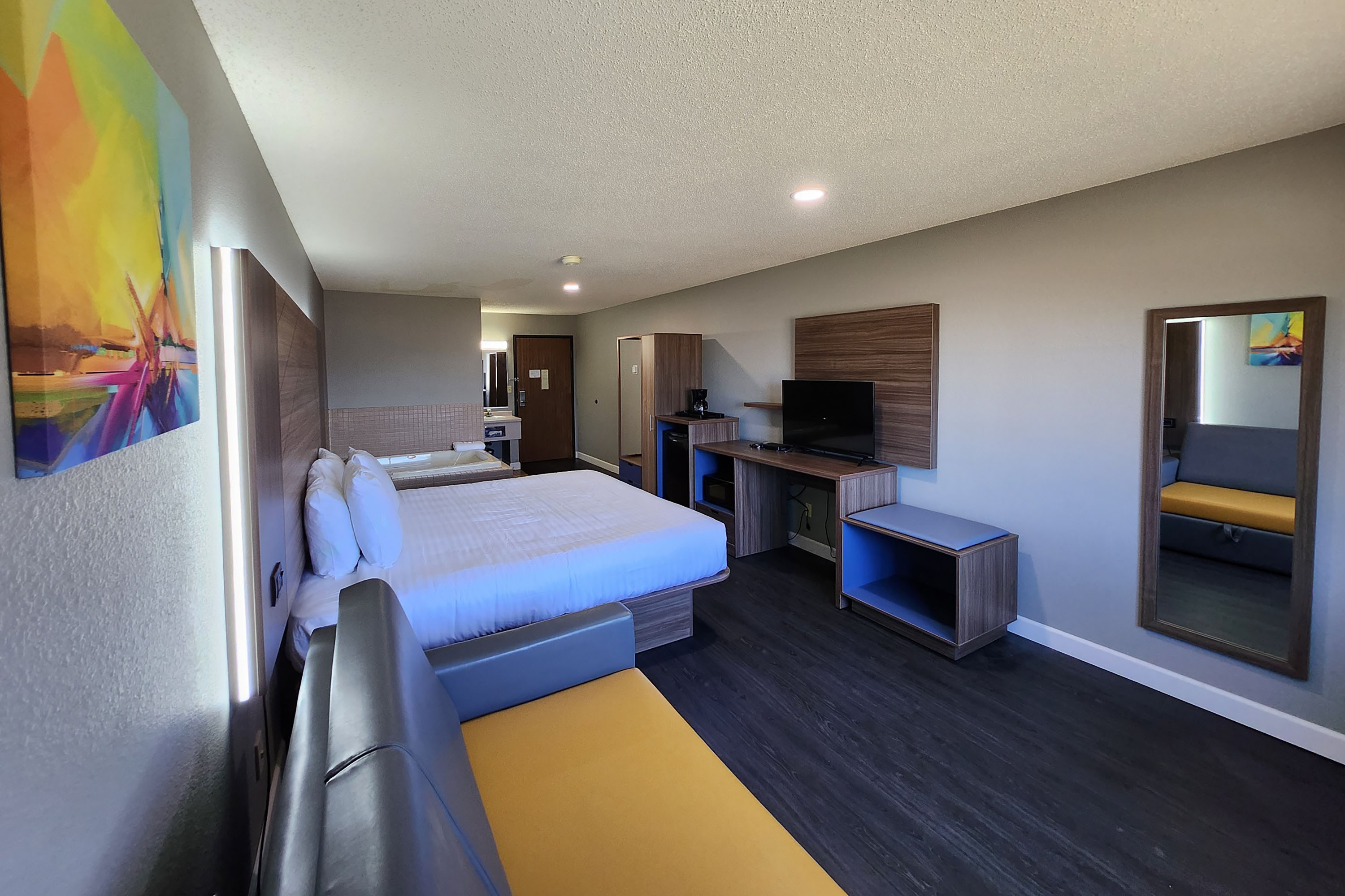 Guest room at the Super 8 by Wyndham Hayward WI in Hayward, Wisconsin