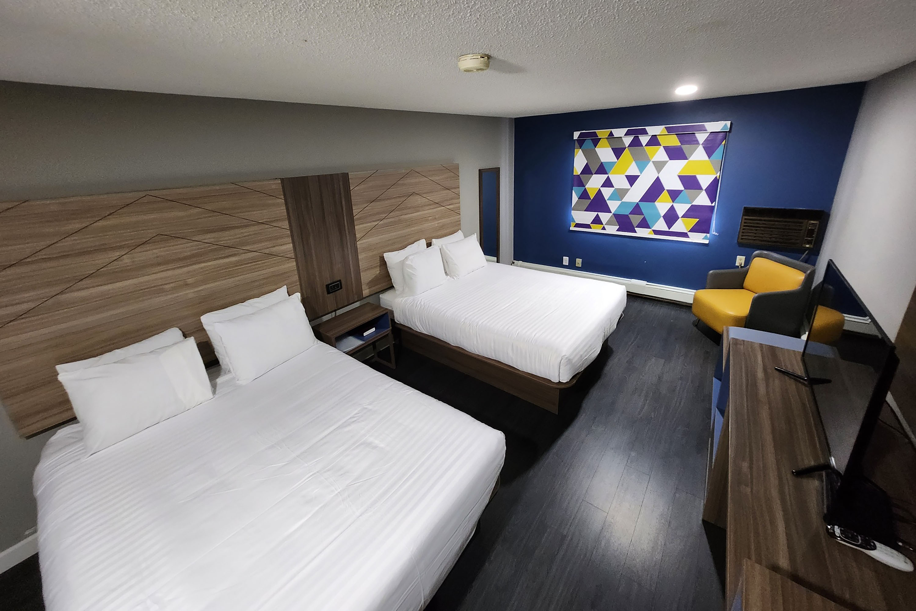 Guest room at the Super 8 by Wyndham Hayward WI in Hayward, Wisconsin