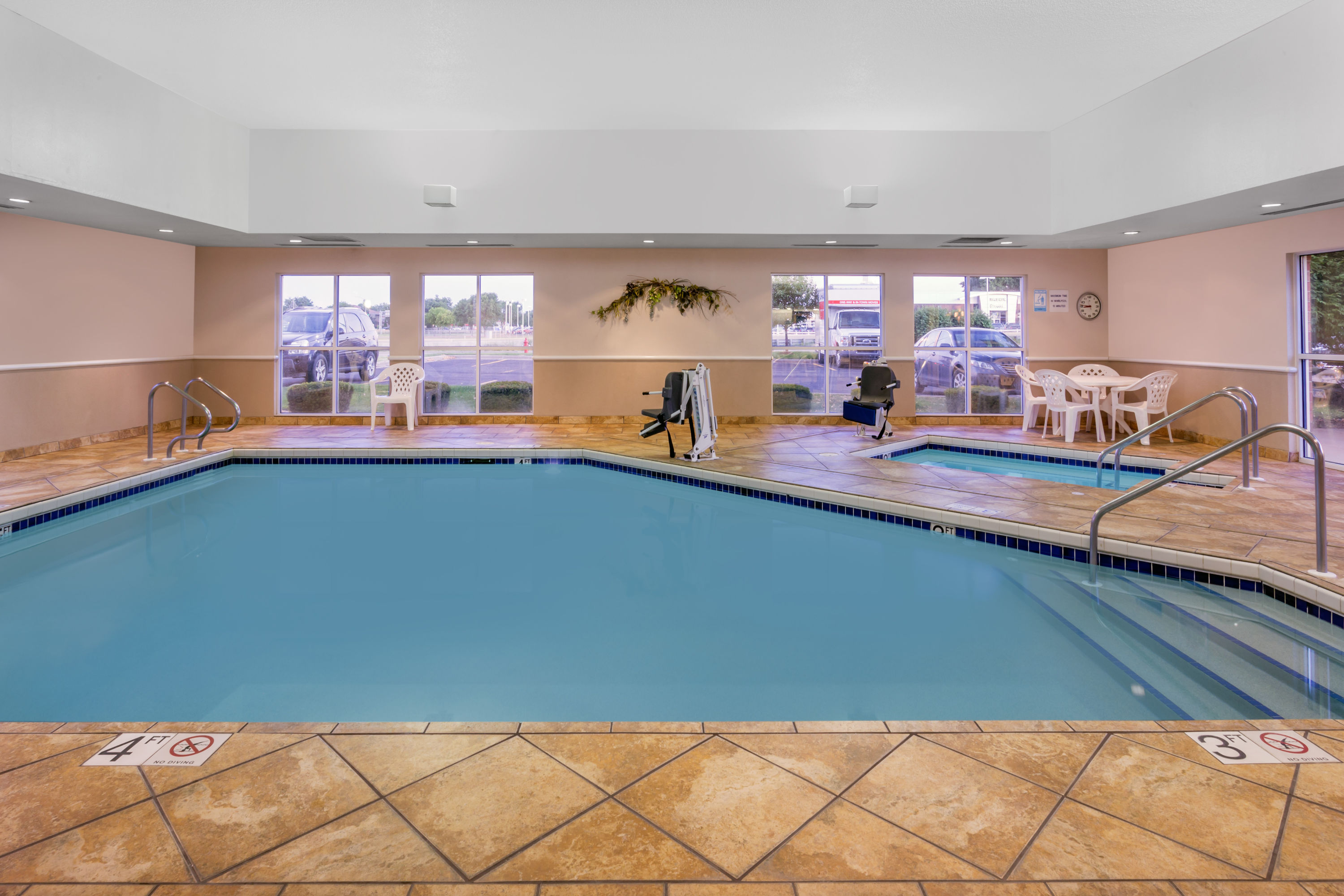 Pool at the Super 8 by Wyndham Madison South in Madison, Wisconsin