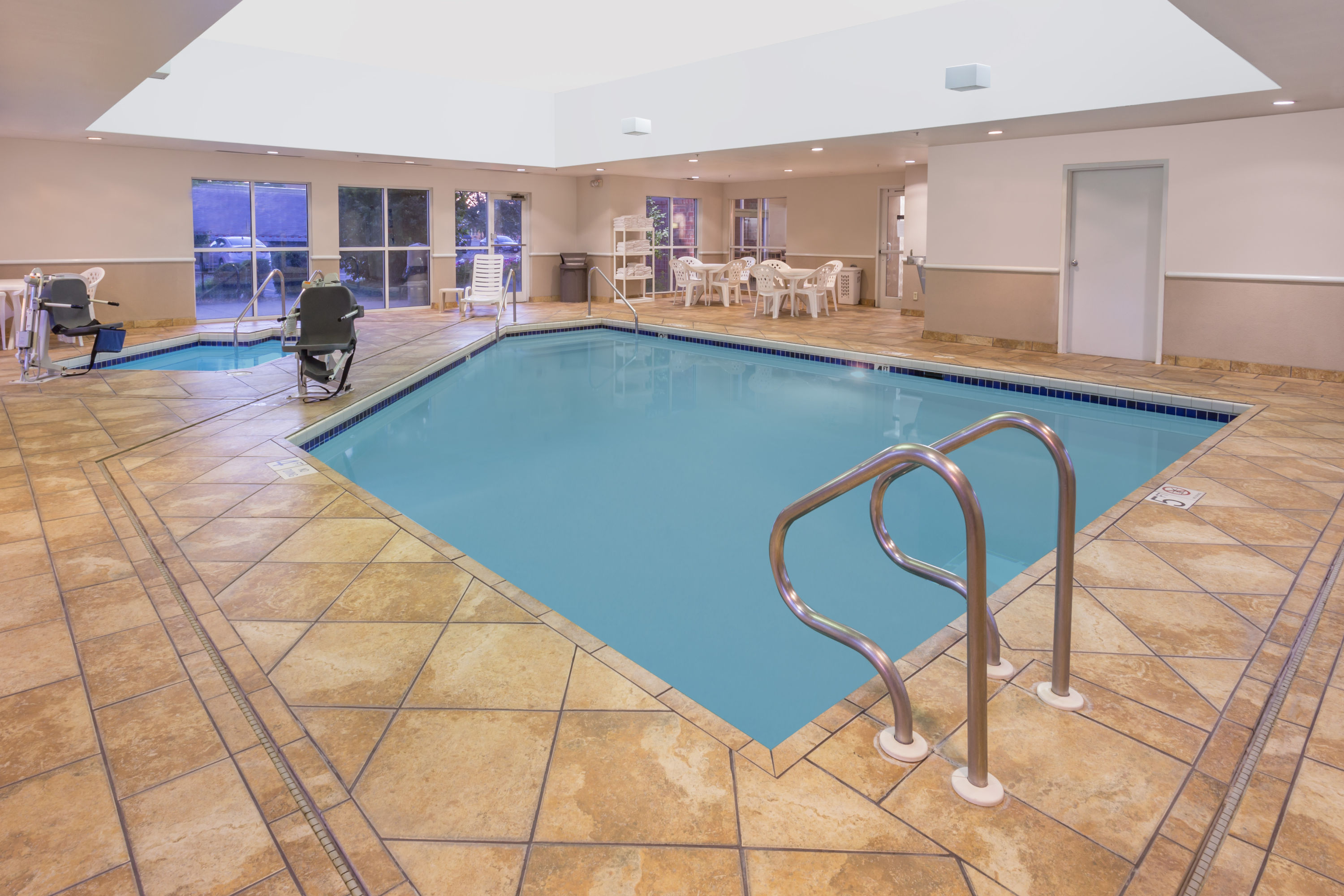 Pool at the Super 8 by Wyndham Madison South in Madison, Wisconsin
