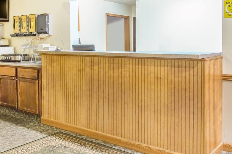 Super 8 Prairie Du Chien hotel lobby in Prairie du Chien, Wisconsin
