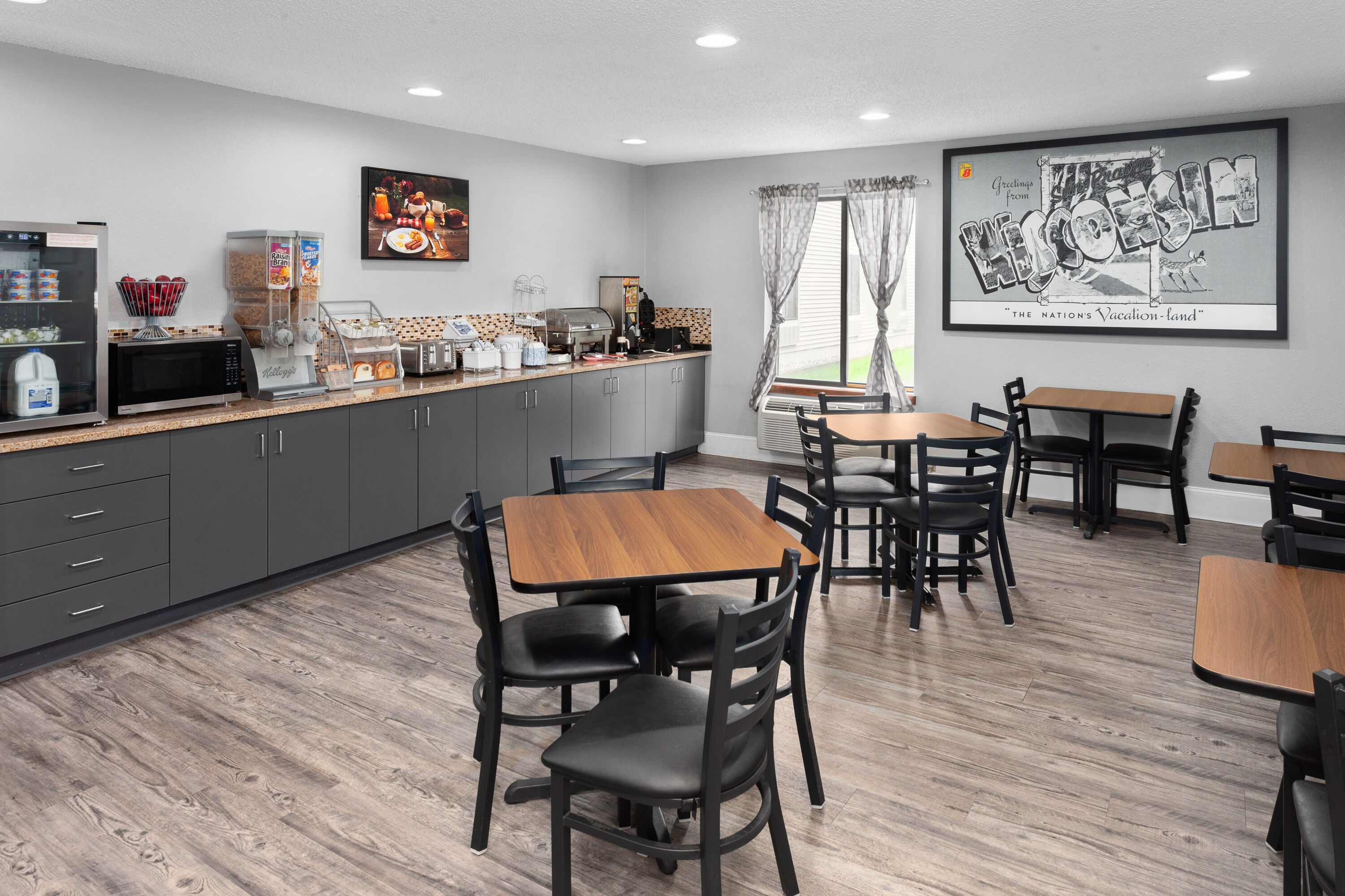 Free breakfast at Super 8 by Wyndham Sun Prairie/Madison E in Sun Prairie, Wisconsin