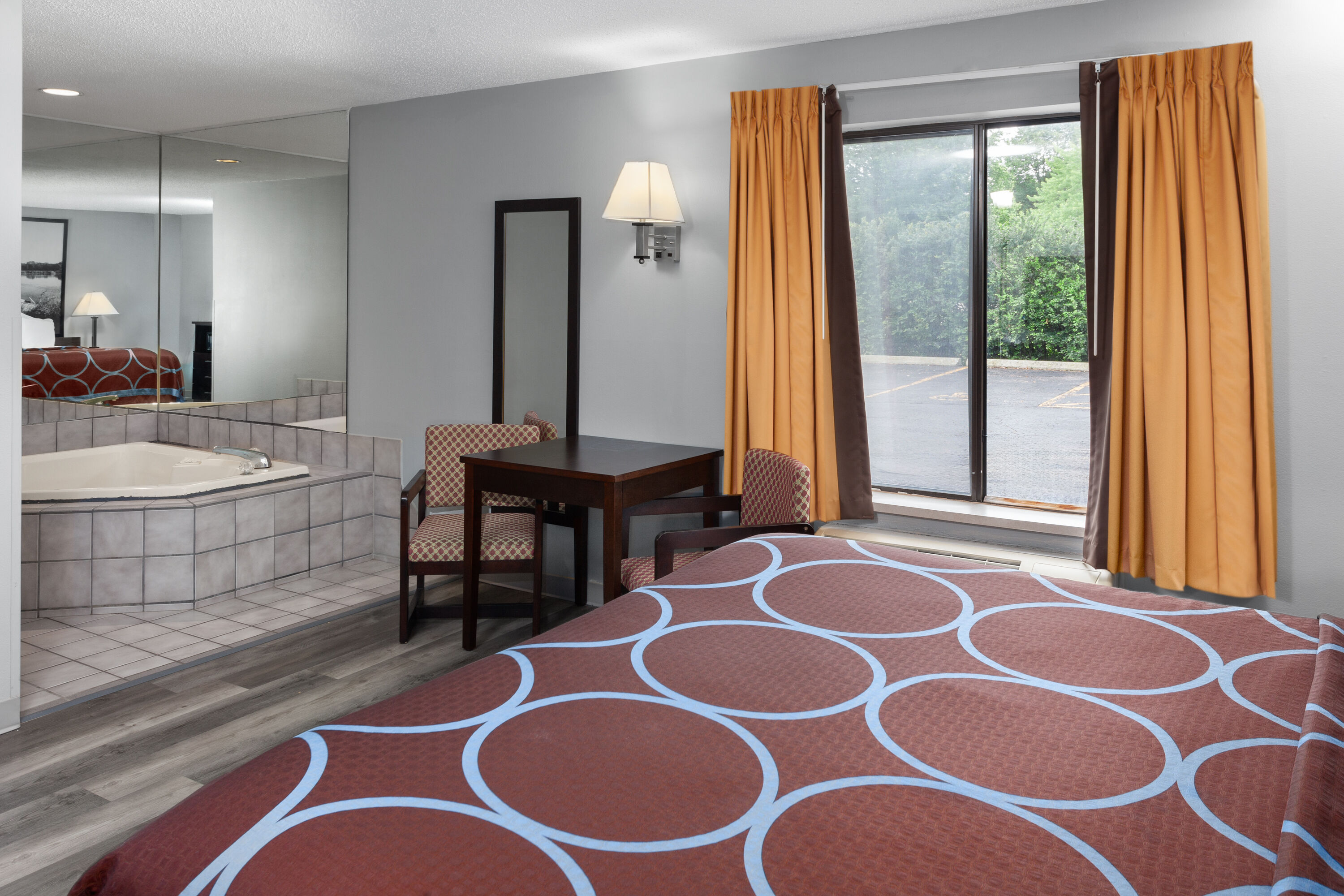 Guest room at the Super 8 by Wyndham Sun Prairie/Madison E in Sun Prairie, Wisconsin